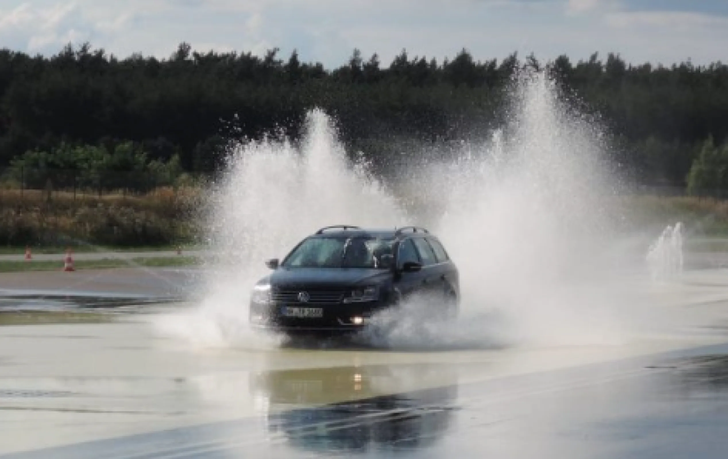 Volkswagen Passat at aquaplaning tests