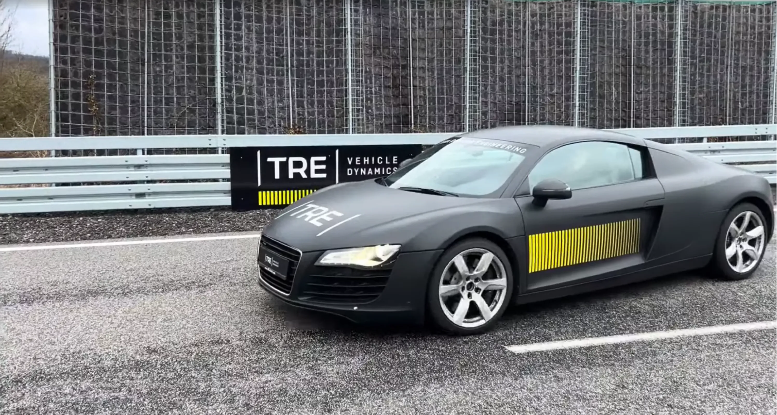 Audi R8 at handling track