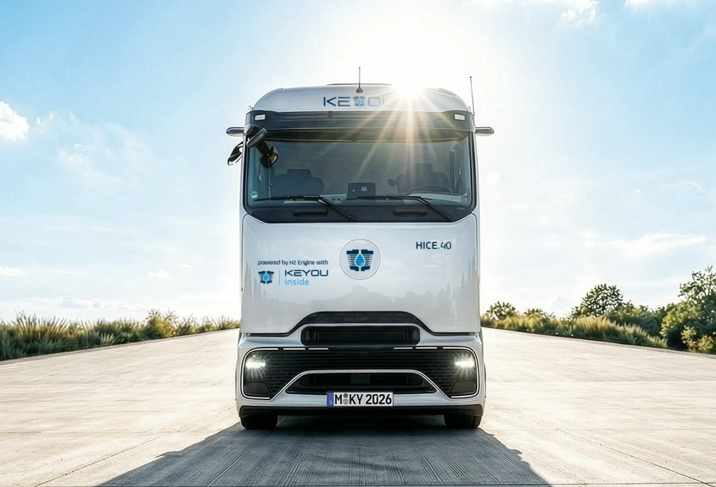 The new HICE.40 with KEYOU-inside H2 Engine - front view