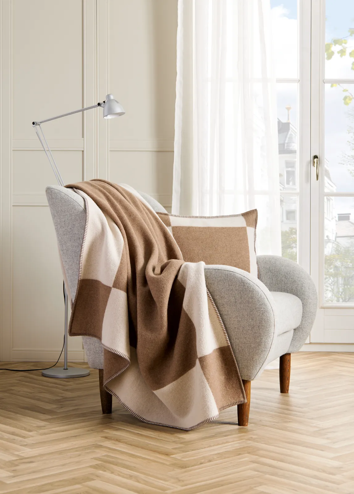 Wool blanket MANCHESTER and cushion cover