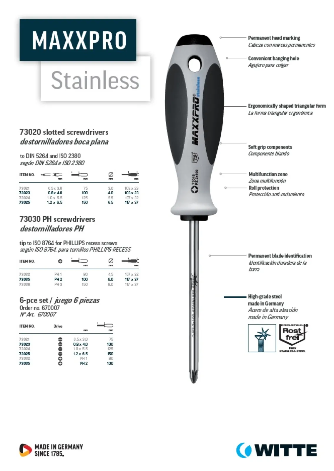 MAXXPRO STAINLESS Screwdrivers