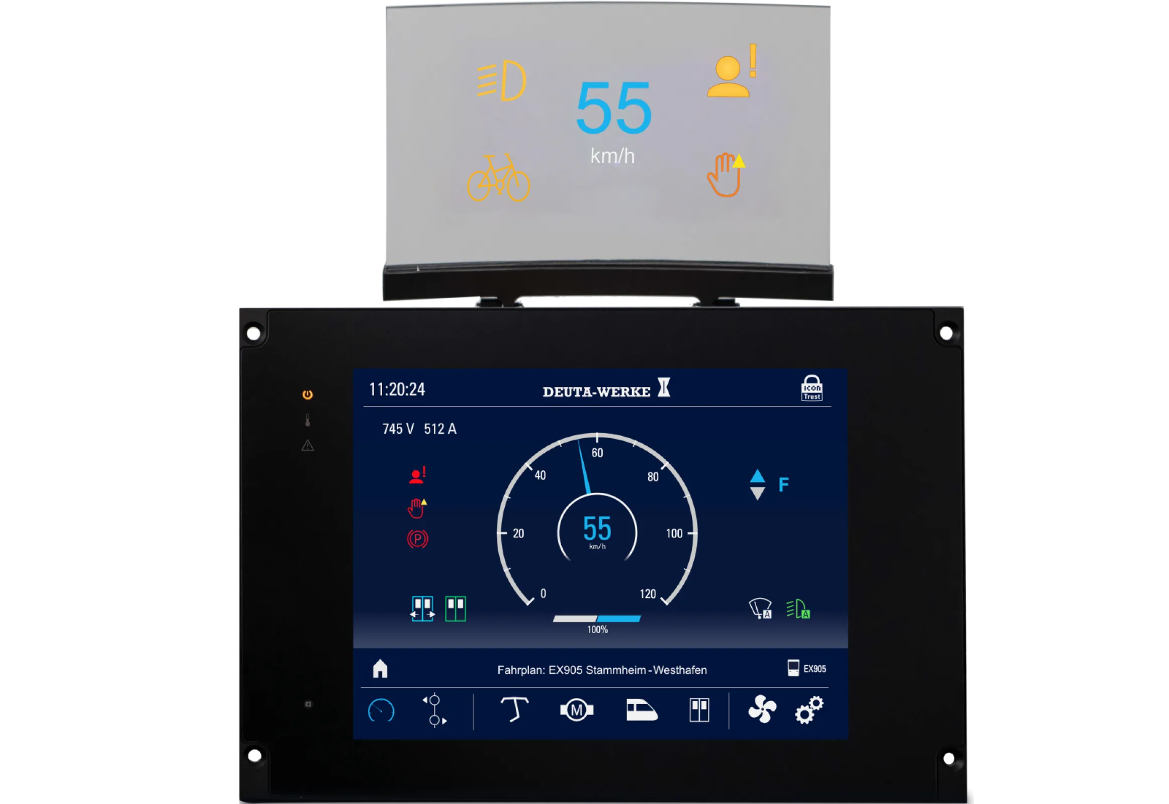 DEUTA Head-Up Display - With IconTrust® DMI Safety