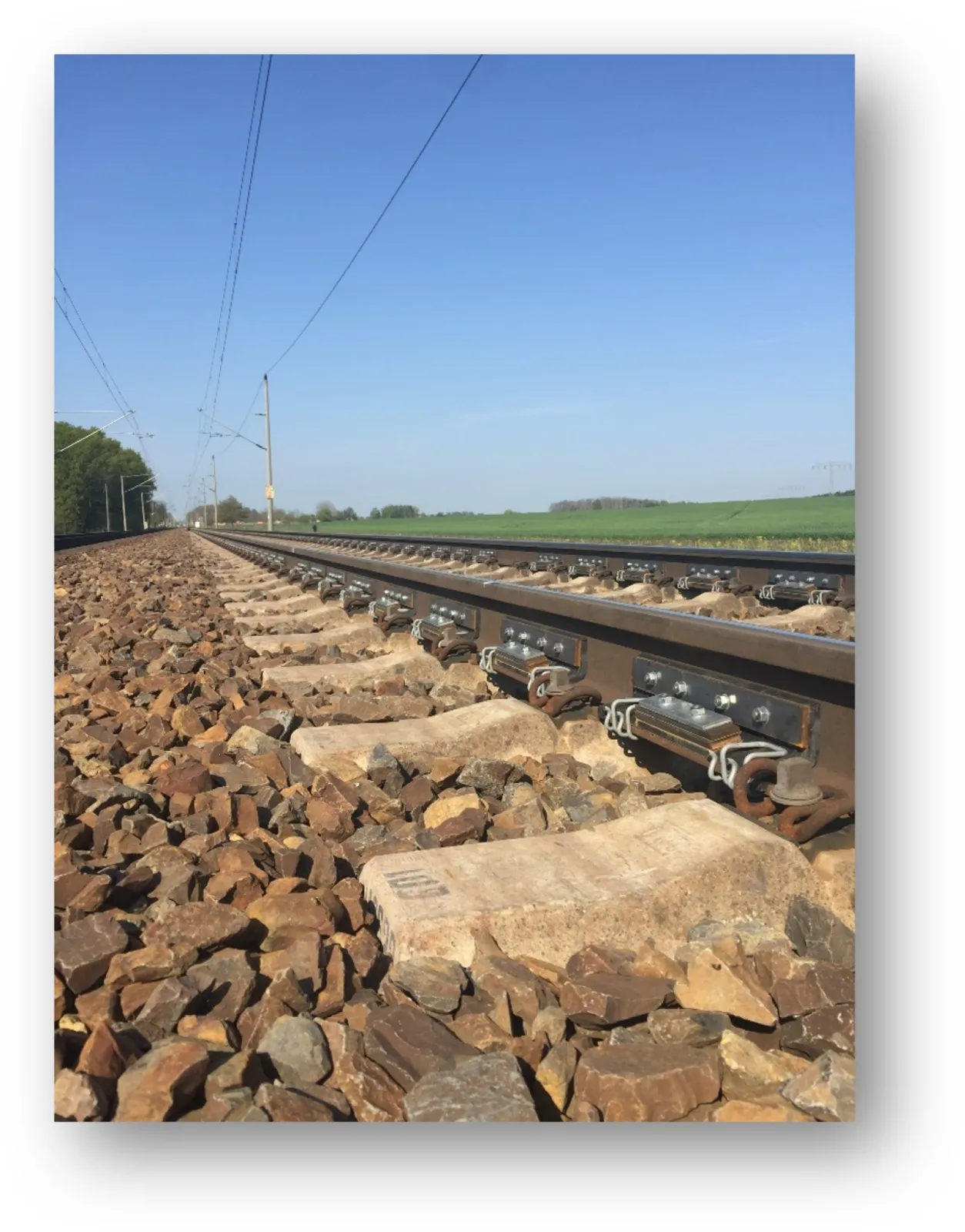 Rail dampers on a track