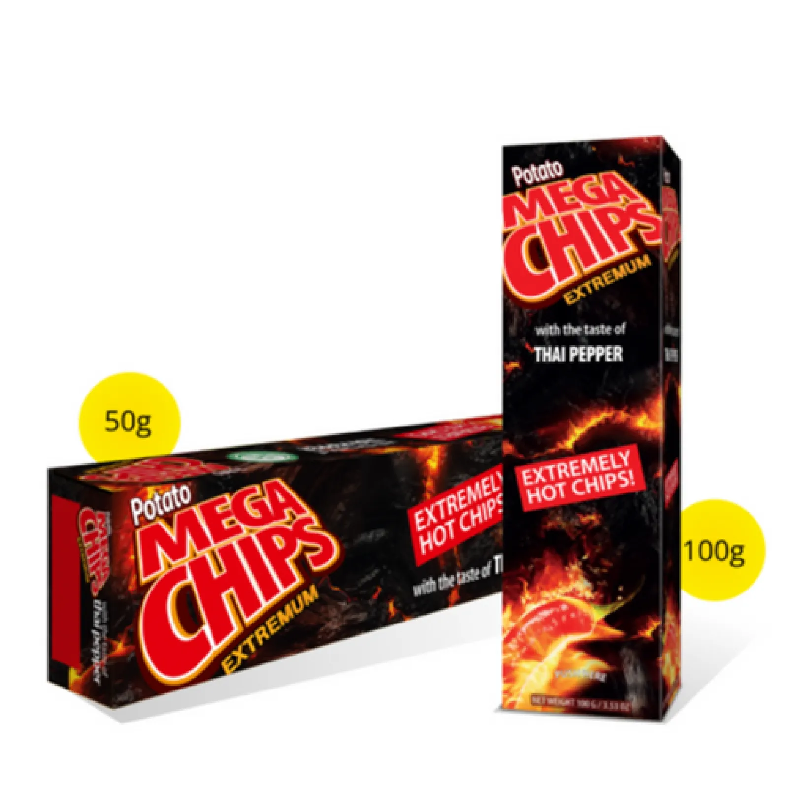 Potato Mega Chips "Extremum" with the taste of Thai Pepper, grammage