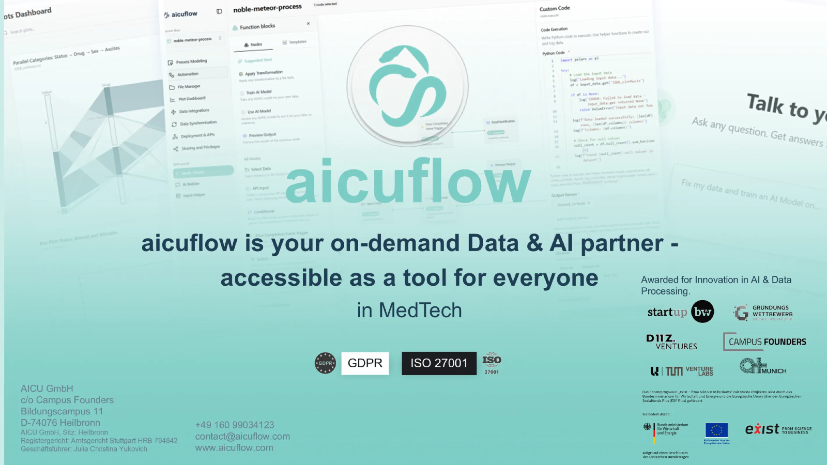 aicuflow is your on-demand Data & AI partner - accessible as a tool for everyone.