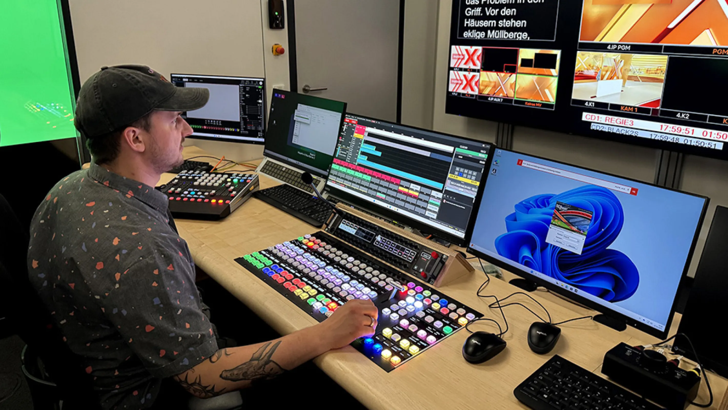 MakePro X panels providing simple workflows for a complex network of Video, Audio and Automation.