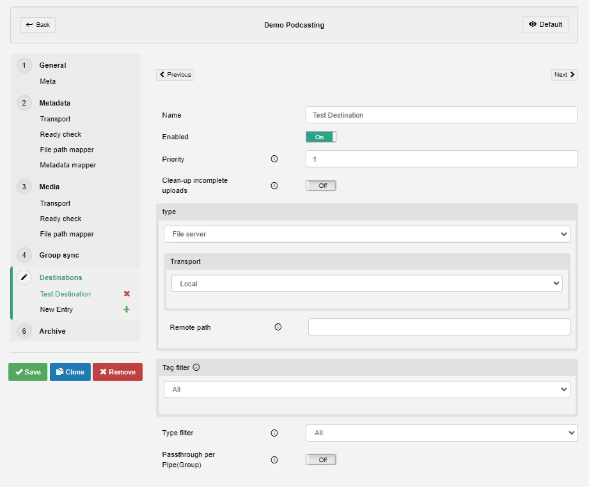 The AoD Wizard guides the user through every step of config
