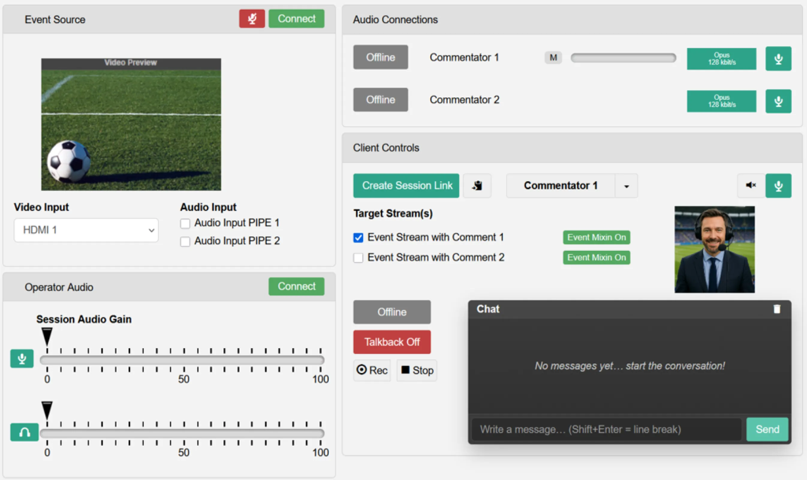 Even specialist use cases, like remote video commentary, are covered