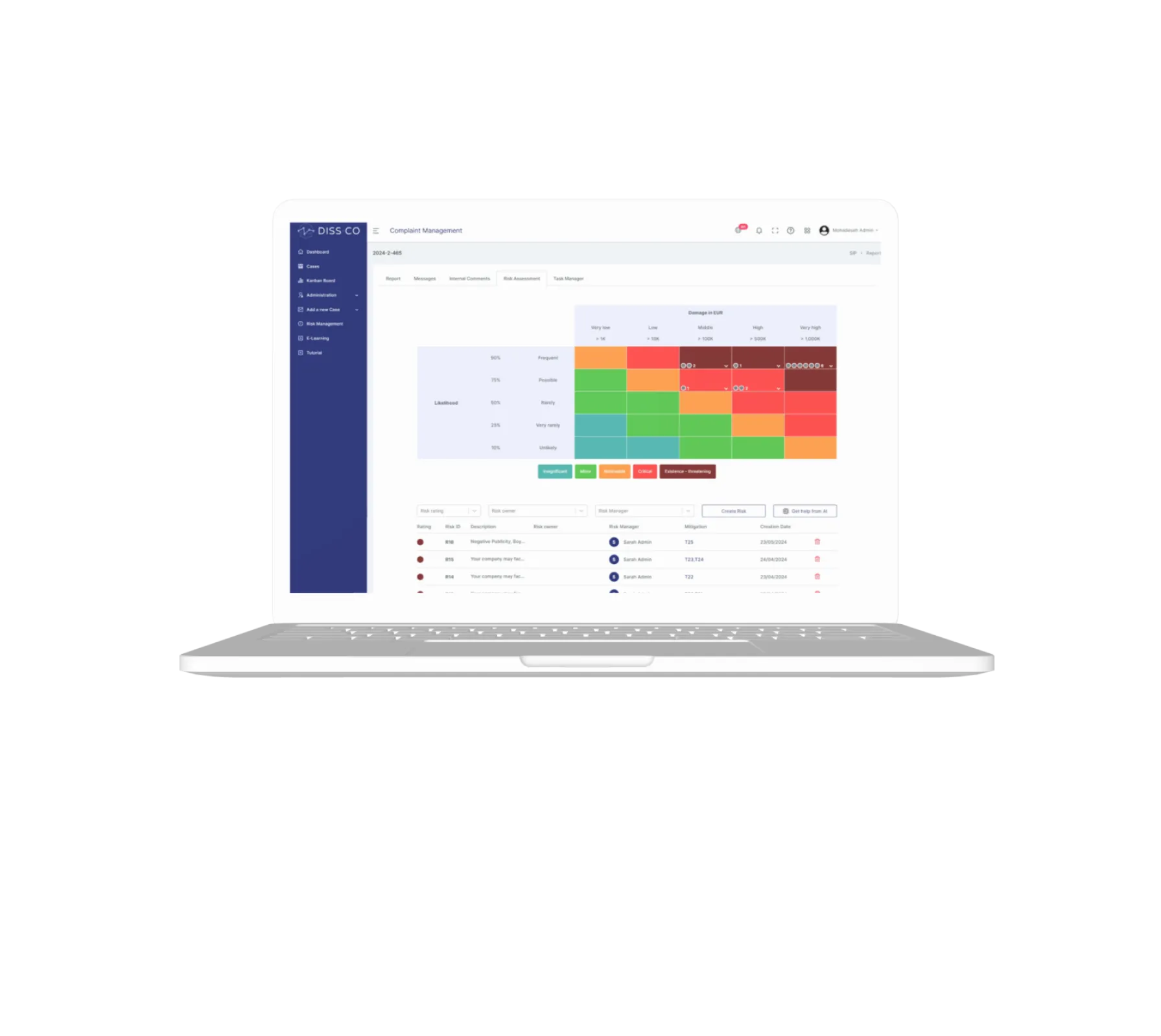 Complaint Risk Dashboard