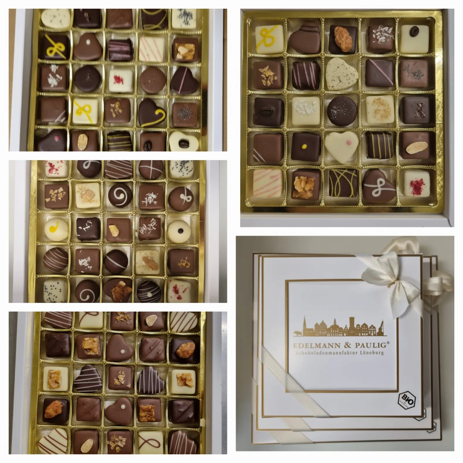 Organic mixed chocolates