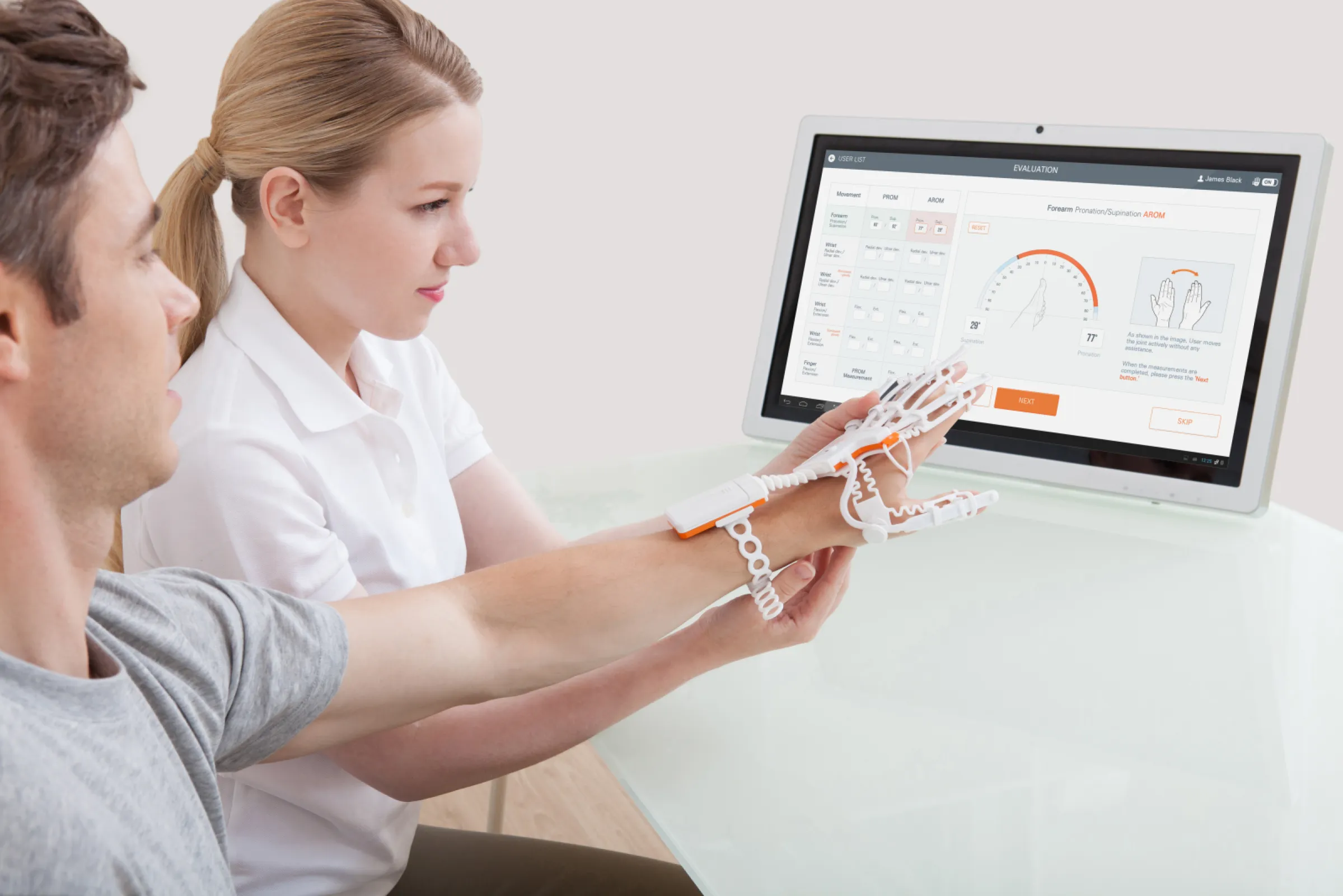 The Neofect Smart Glove is a biofeedback Training tool designed to improve range of motion, coordination, and timing by a patient in training games, using the patient‘s hand as a controller.