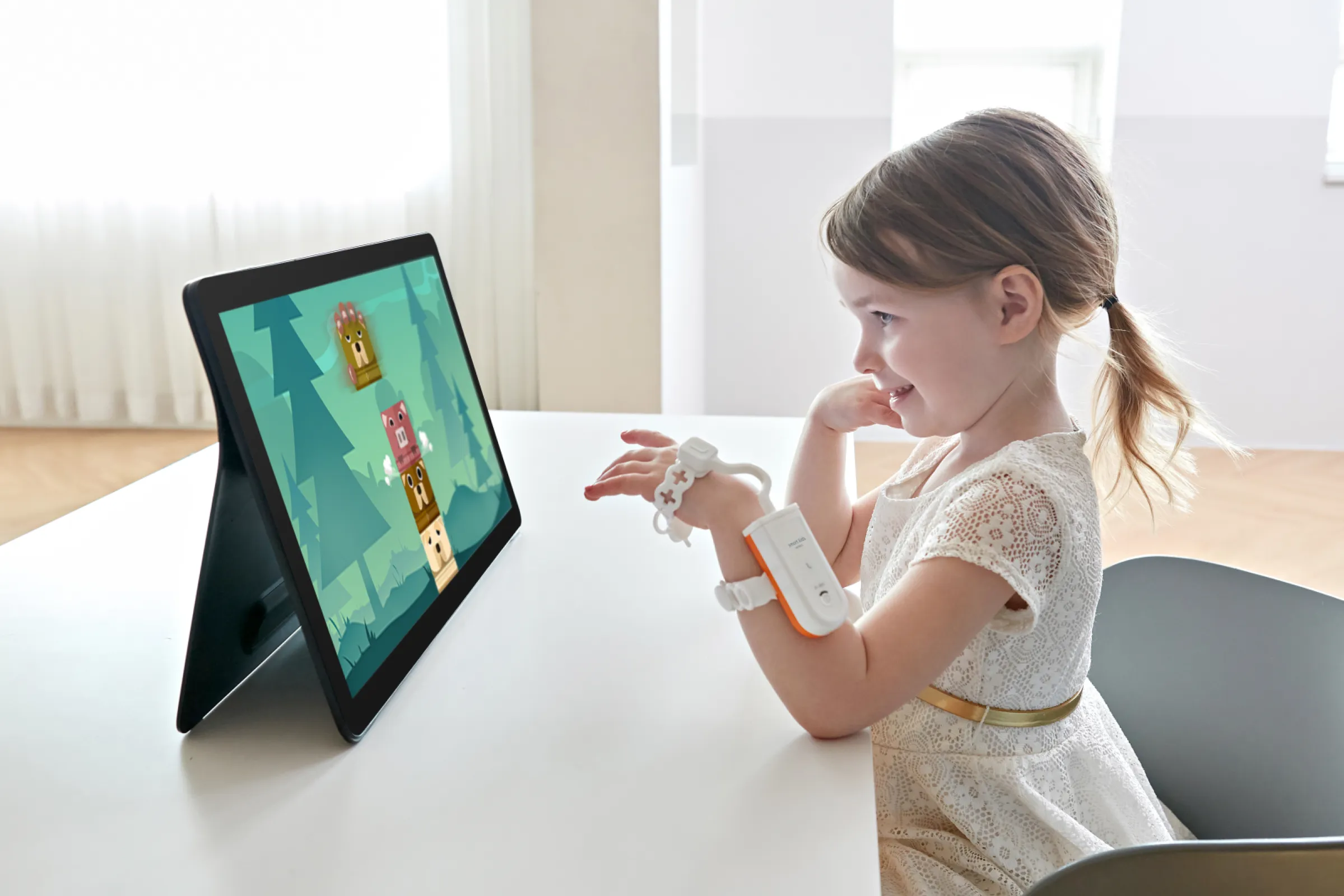 The Neofect Smart Kids is designed for children to training their upper extremity with rehab games.
