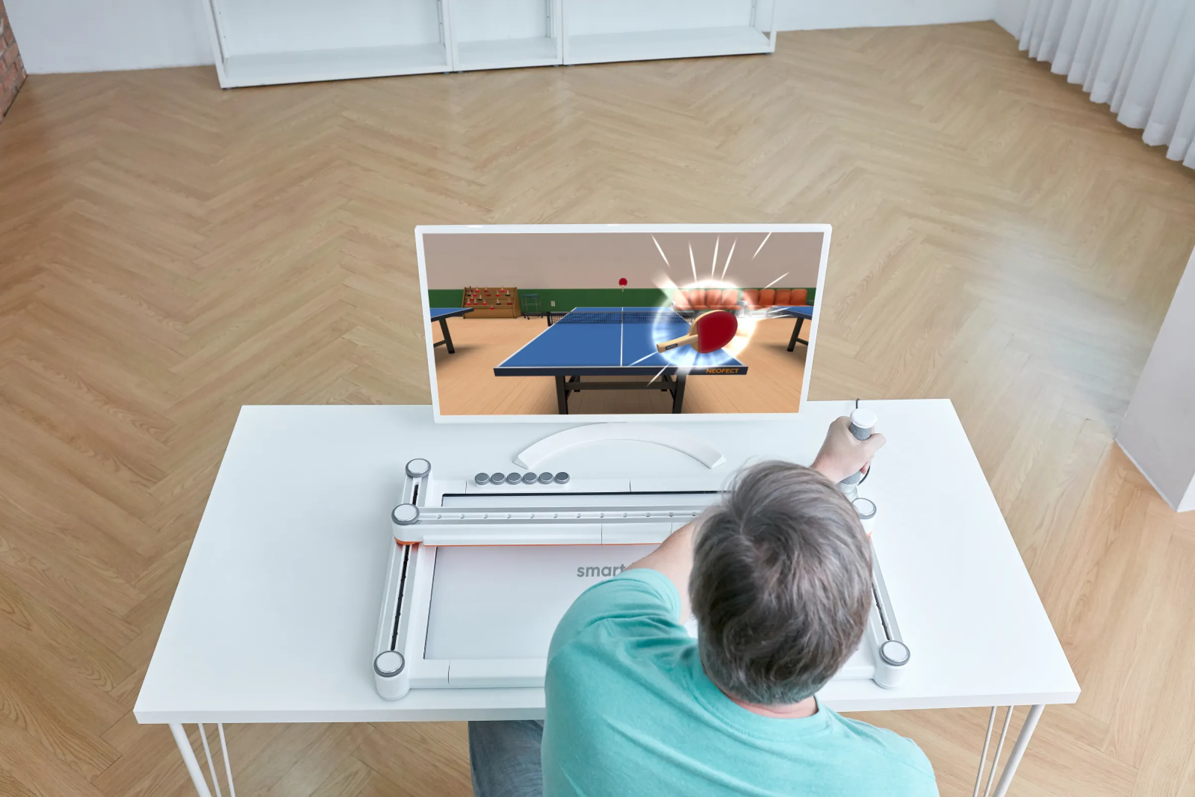 With Functional Arm Reaching, Neofect Smart Board effectively improves the patient’s coordinated movement across multiple joints and active range of motion.