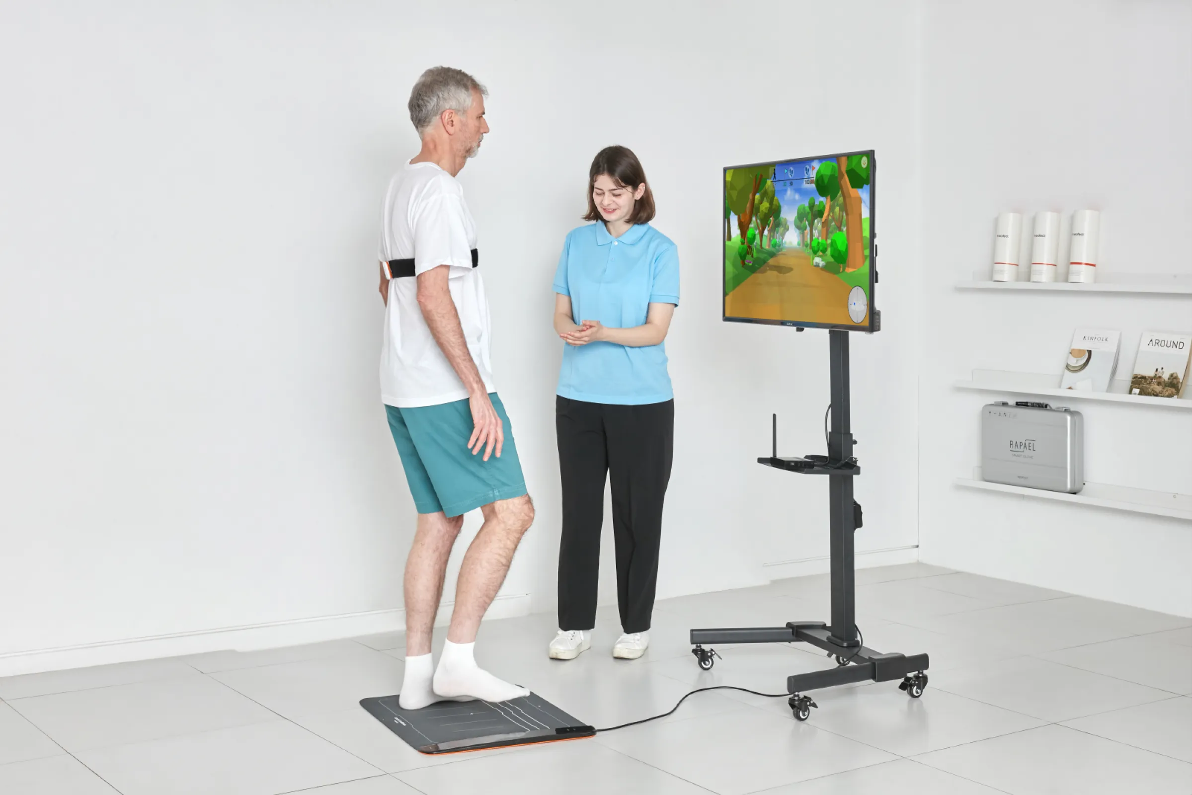 Playful and measurable Training for Body Control, stability and balance: Smart Balance combines comprehensive diagnostics with playful exercises for the the lower extremities.