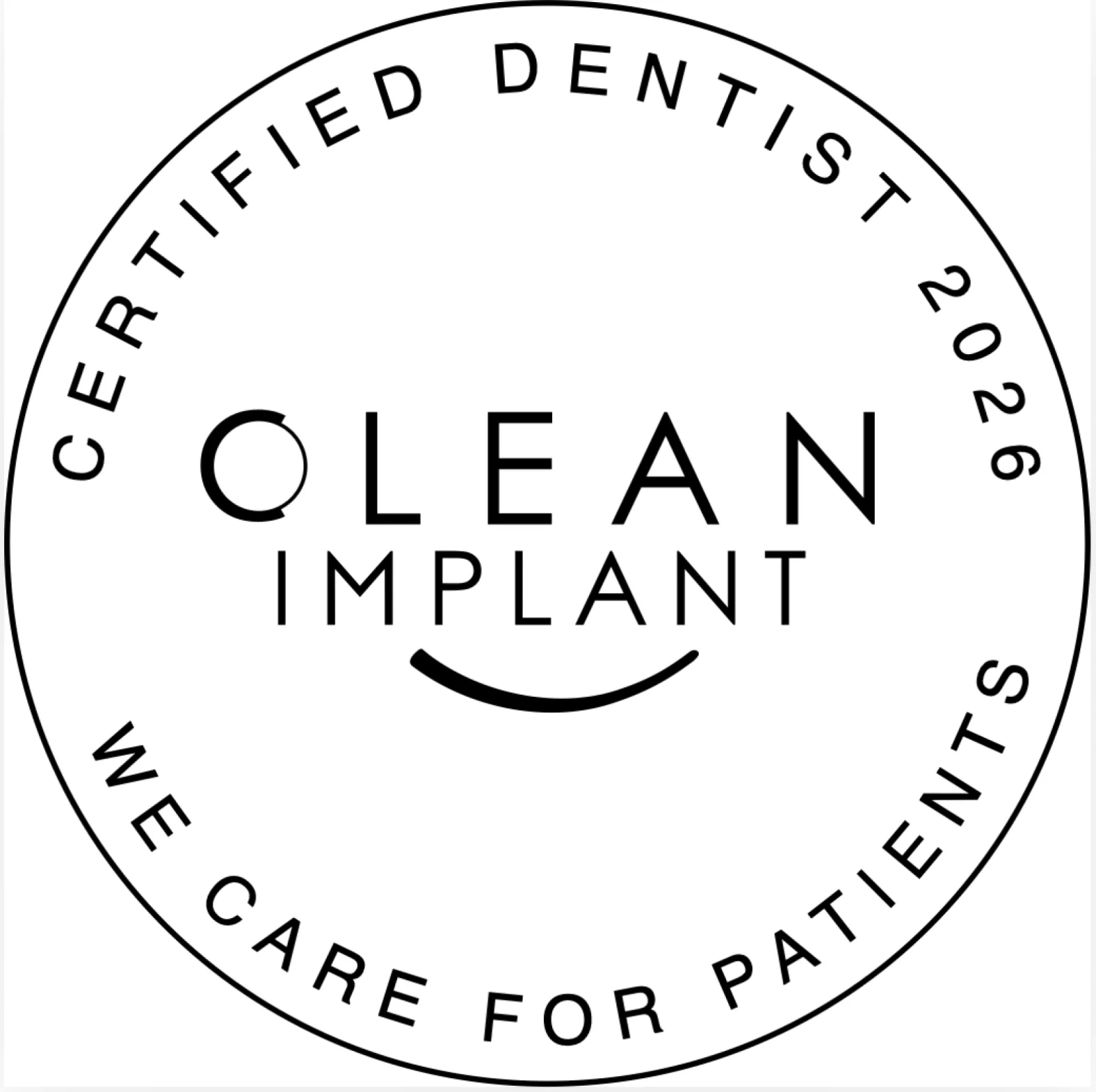 Sample of the Certified Dentist Seal given out to dental professionals using certified implant systems upon certification by the CleanImplant Foundation
