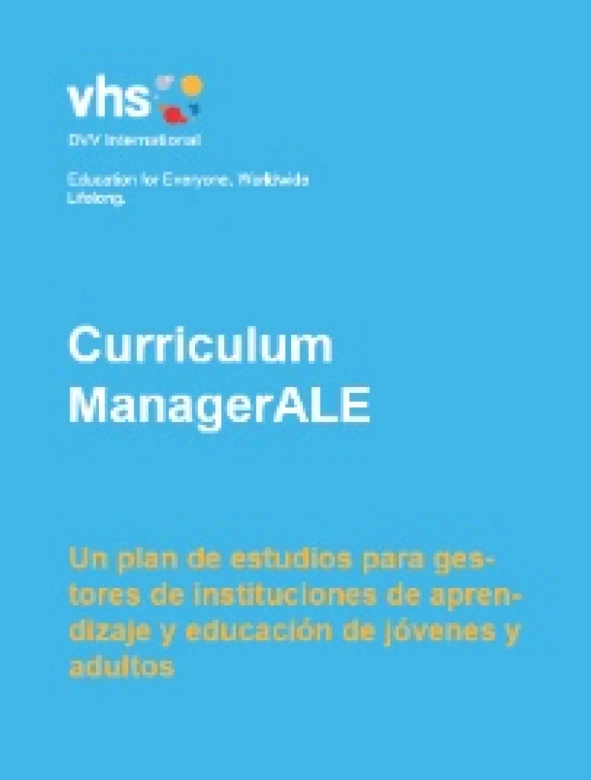 Curriculum ManagerALE (Educational Administration and Management)