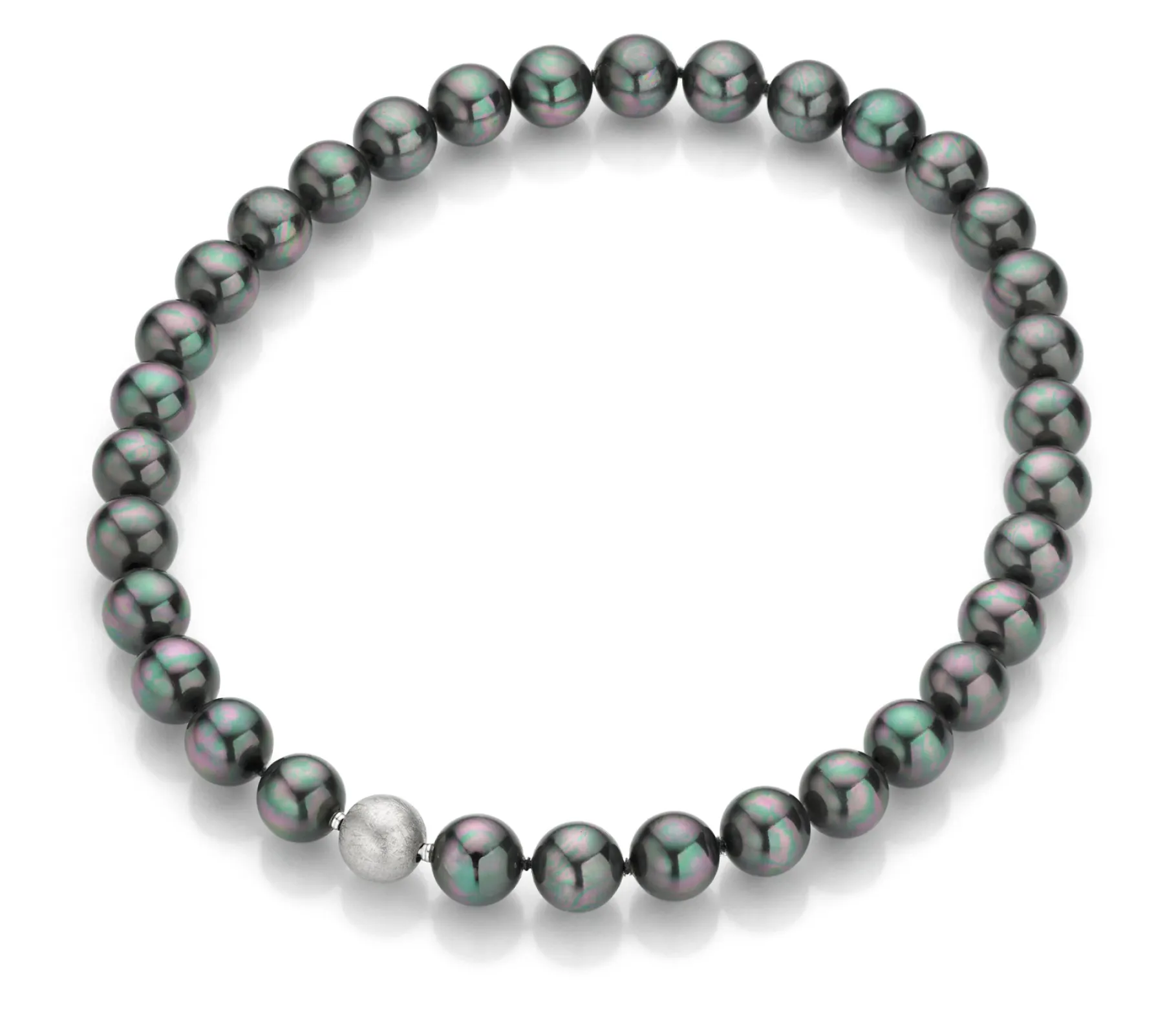 Interchangeable ball clasp with tahitian pearls