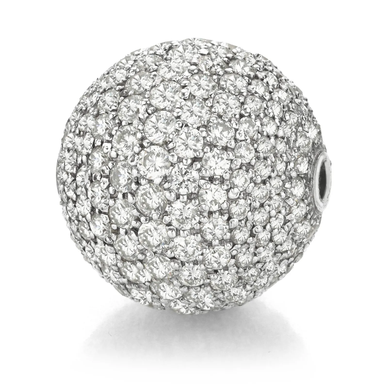 Pav´´e interchangeable ball clasp, diameter 19 mm