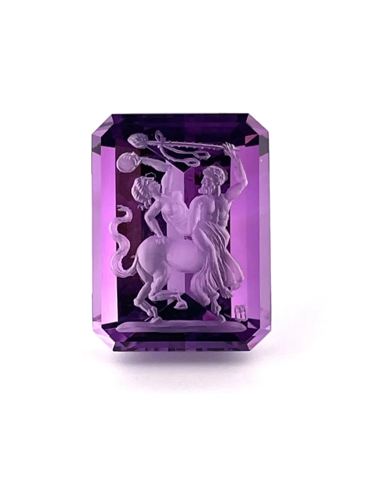 Amethyst Intaglio carving