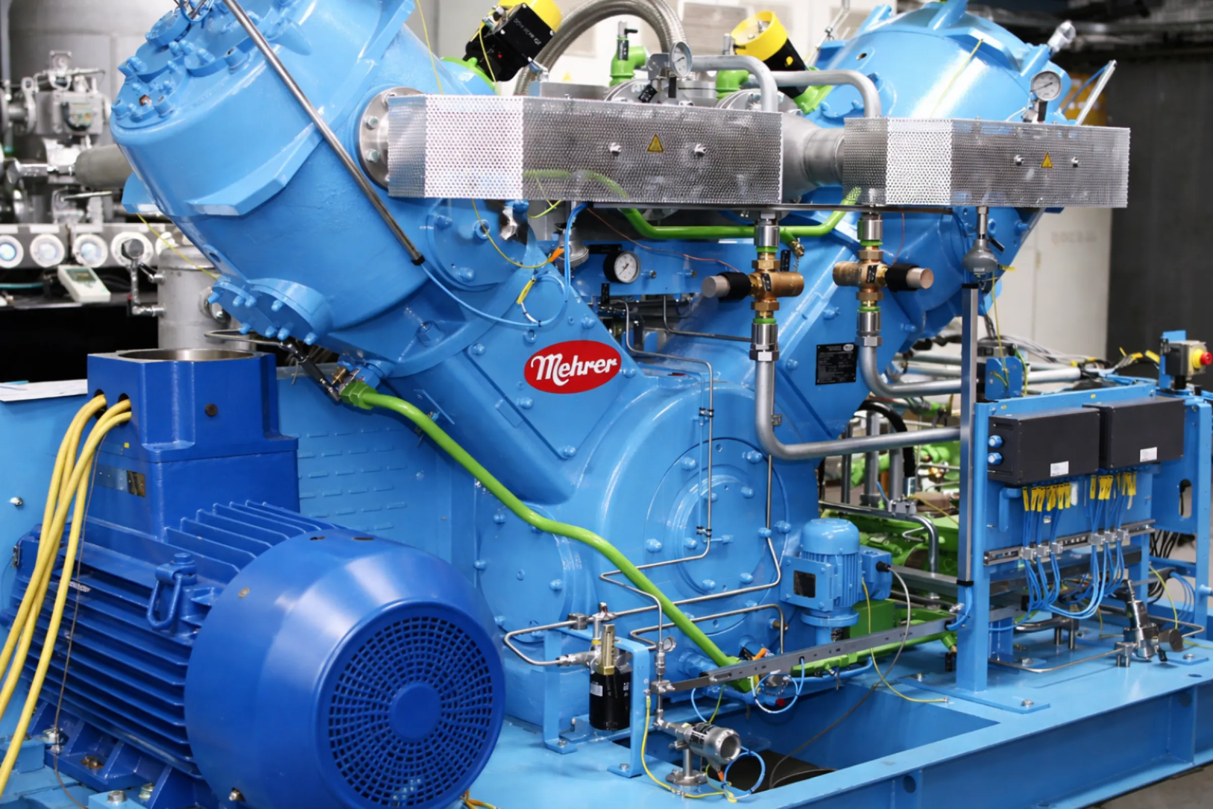 Oil-free reciprocating compressor for industrial gas applications
