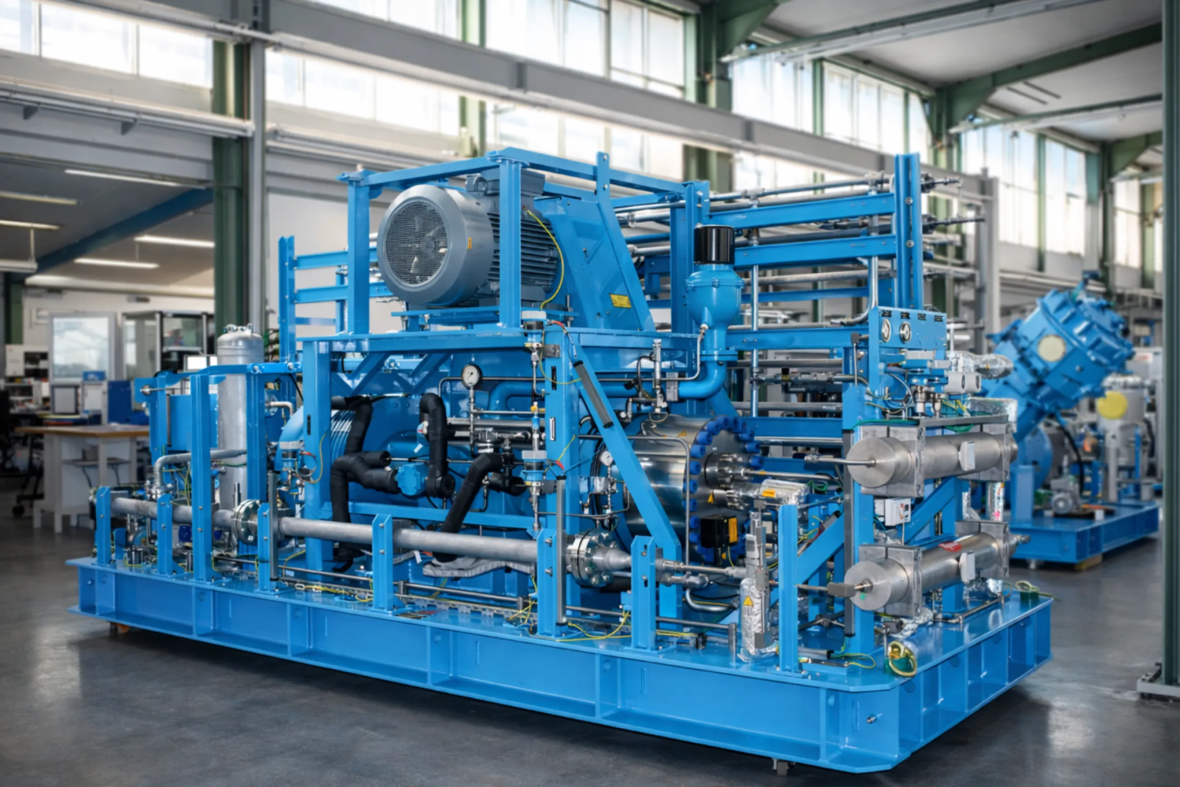Customized compressor unit for hydrogen and process gas compression