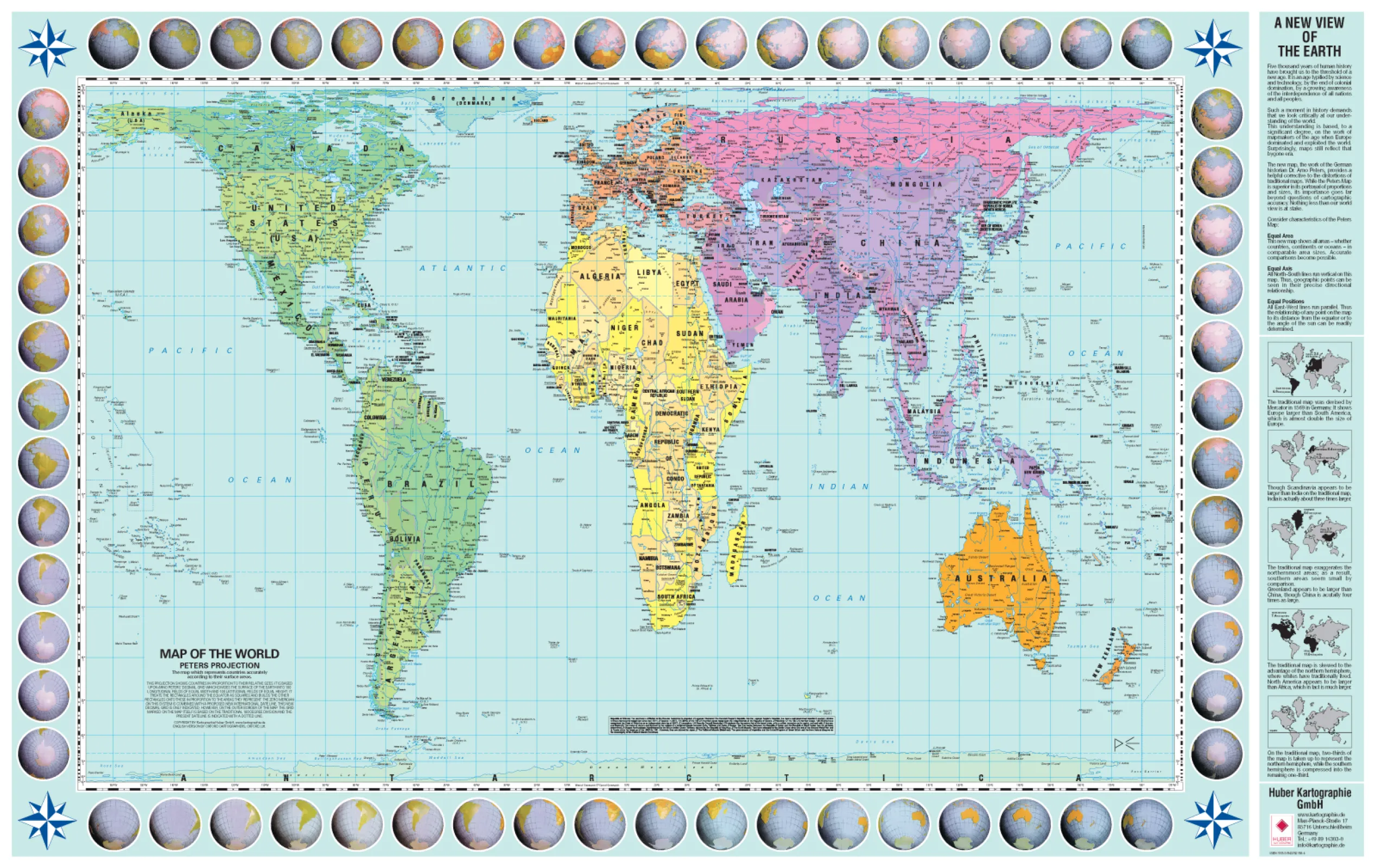 World map in Peters projection