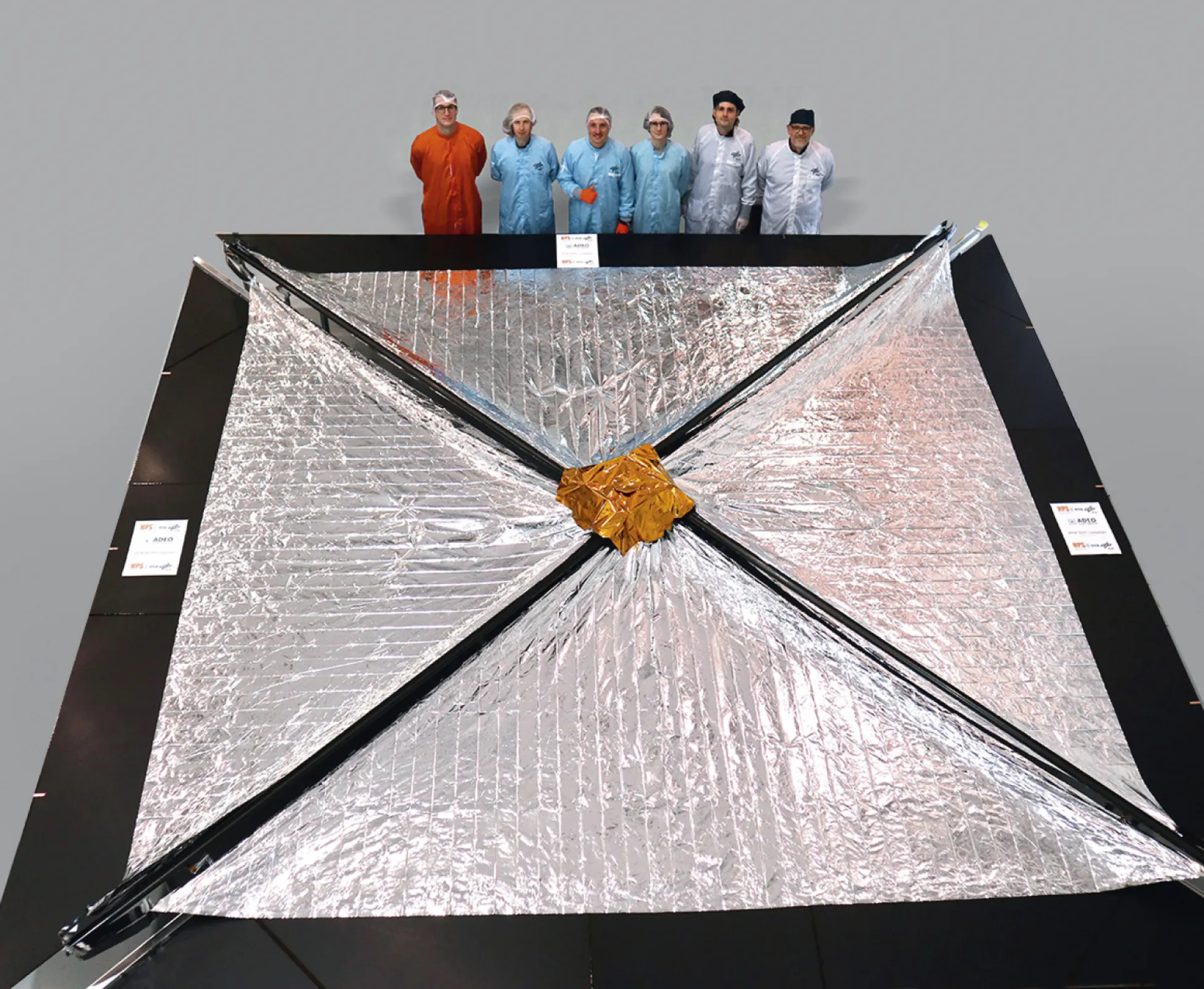 Deorbit sail ADEO-L with  25 m2 (photo: HPS/DLR)