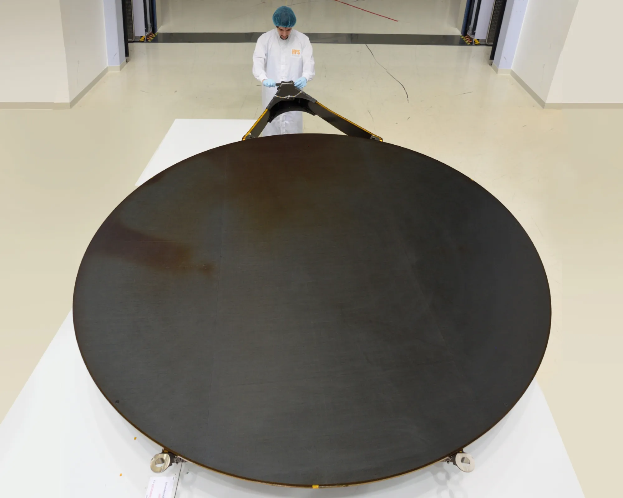 2.4 m Q/V-band antenna reflector (product from the ARTES programme; technology used on EUCLID, HERA and, in the near future, VIGIL)