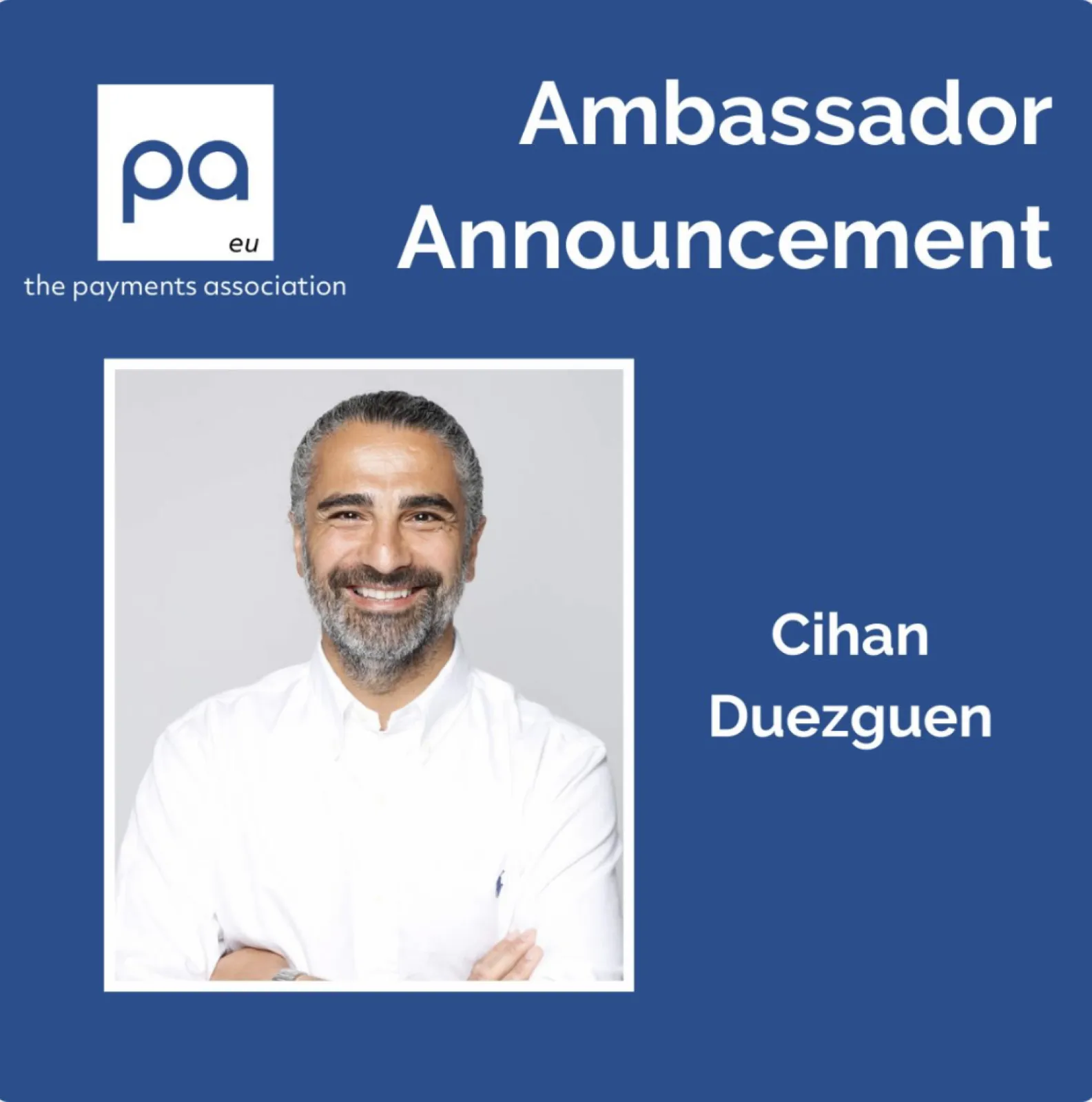 Als Ambassador der The Payments Association EU setzt er sich aktiv dafür ein, Innovation im europäischen Zahlungsverkehr voranzubringen und Banken sowie Finanzdienstleister strategisch zu unterstützen.