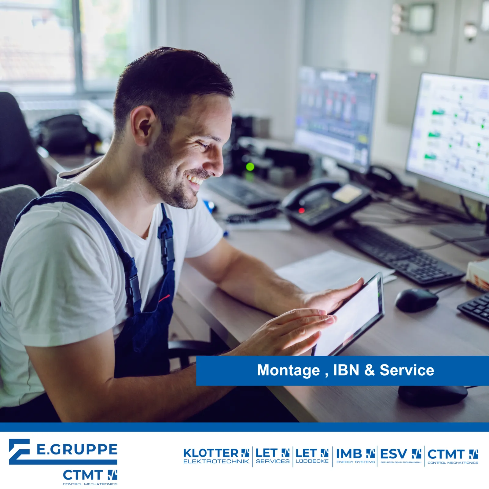 Service activities in a customer control room, including on-site and remote support to ensure stable plant operation. CTMT provides ongoing services such as troubleshooting, maintenance, optimization and remote diagnostics (example image)