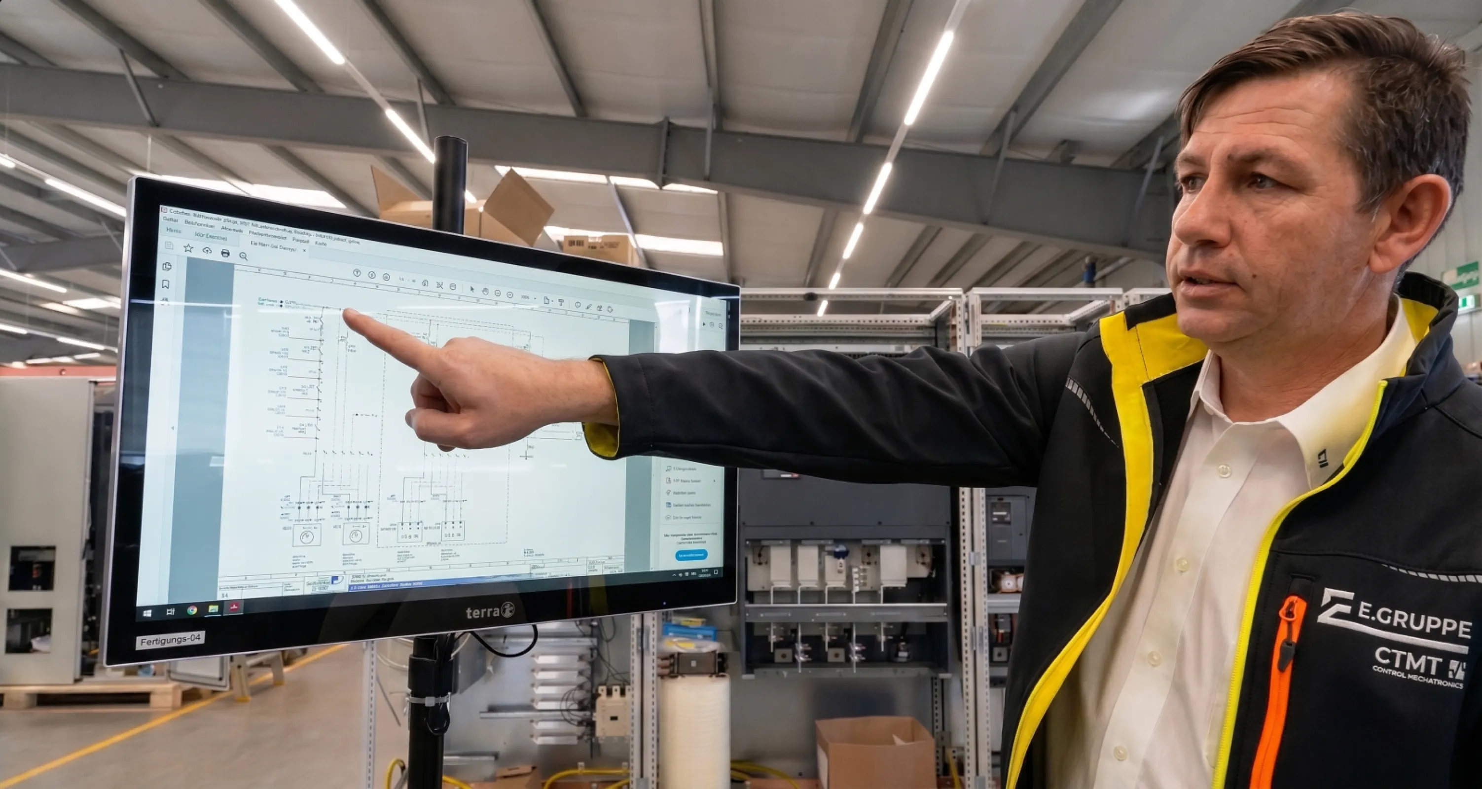 Digital manufacturing documentation for control panels, ensuring transparency, traceability and efficient project execution throughout all production stages.