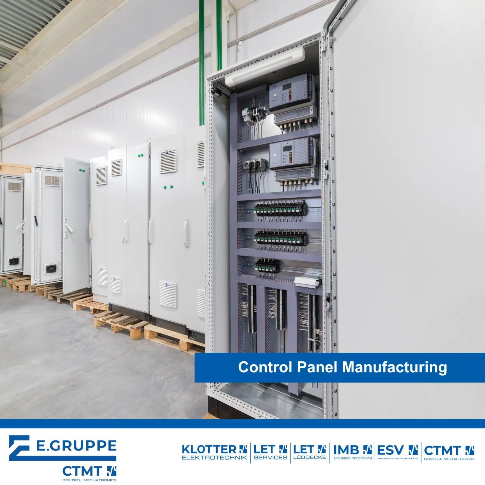 Series production of control panels, including manufacturing, testing and delivery of multiple units in accordance with customer specifications for industrial applications (example image)