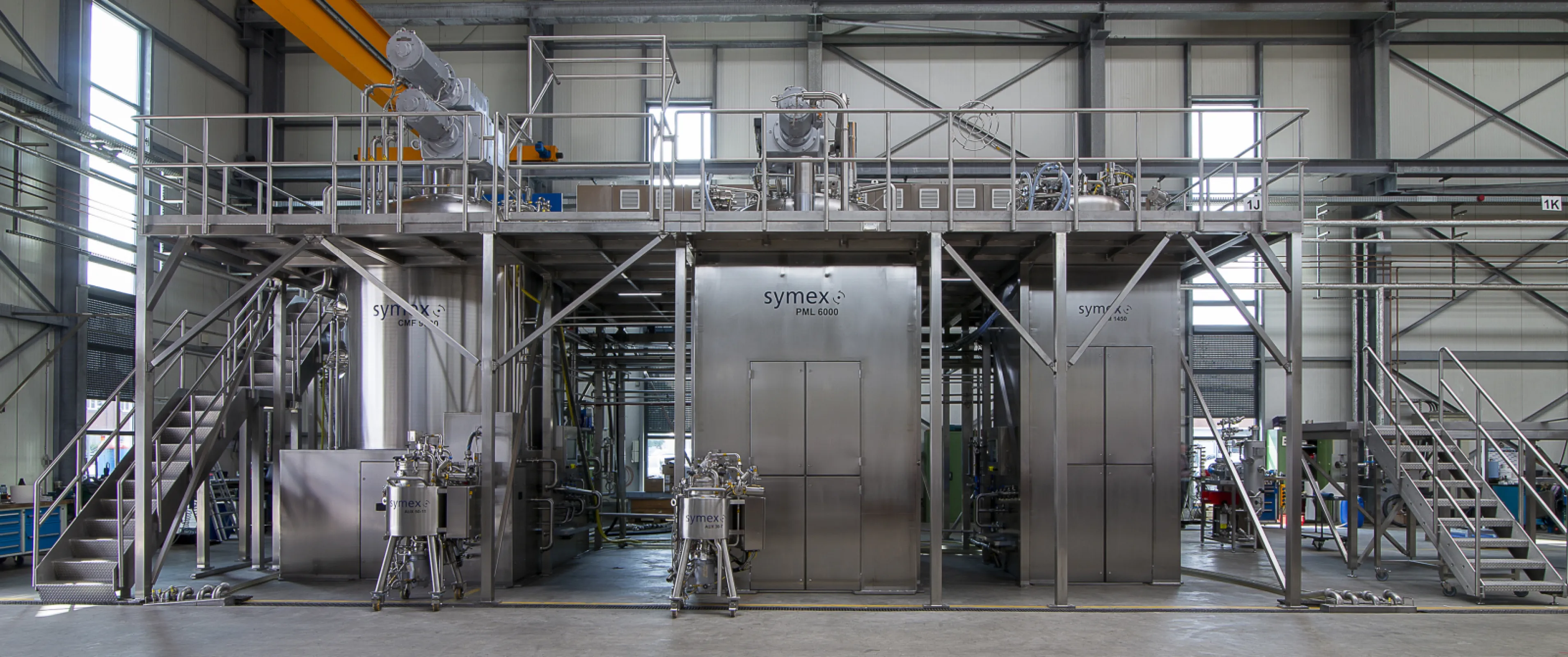 symex mixing systems CMF 9,000 + PML 6,000 + PM 1,450 liters with modular mobile mixers.