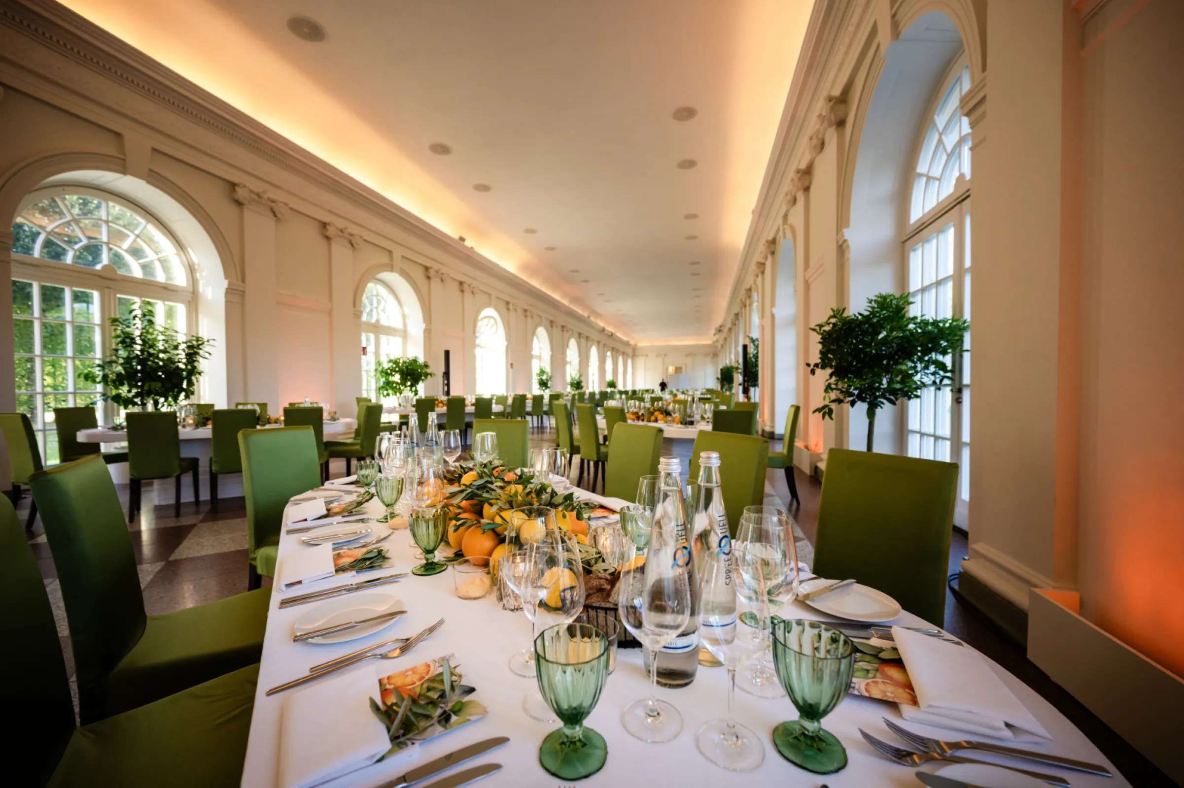 Royal Summer Party Dinner Set Up