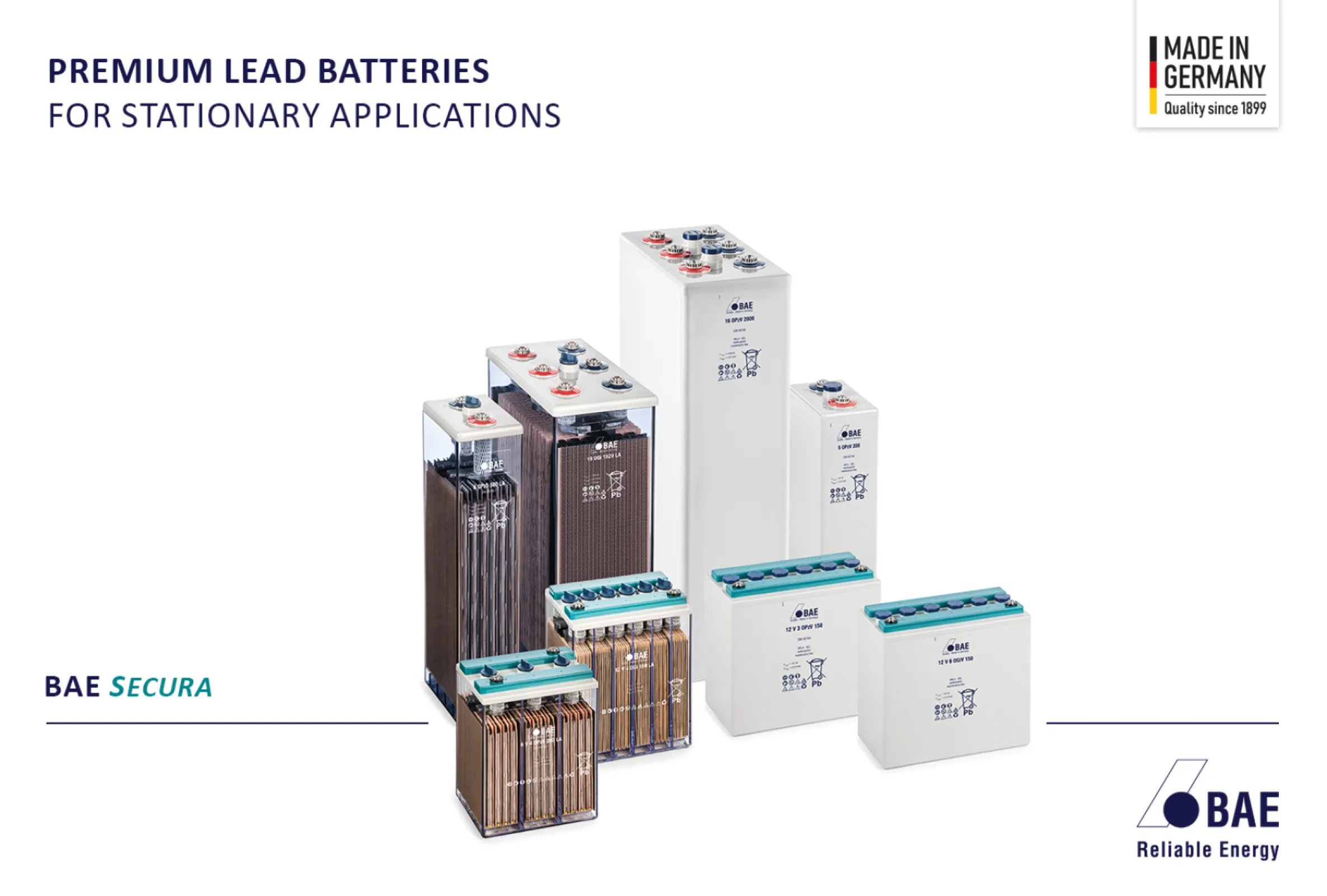 BAE SECURA - PREMIUM LEAD BATTERIES FOR STATIONARY APPLICATIONS
