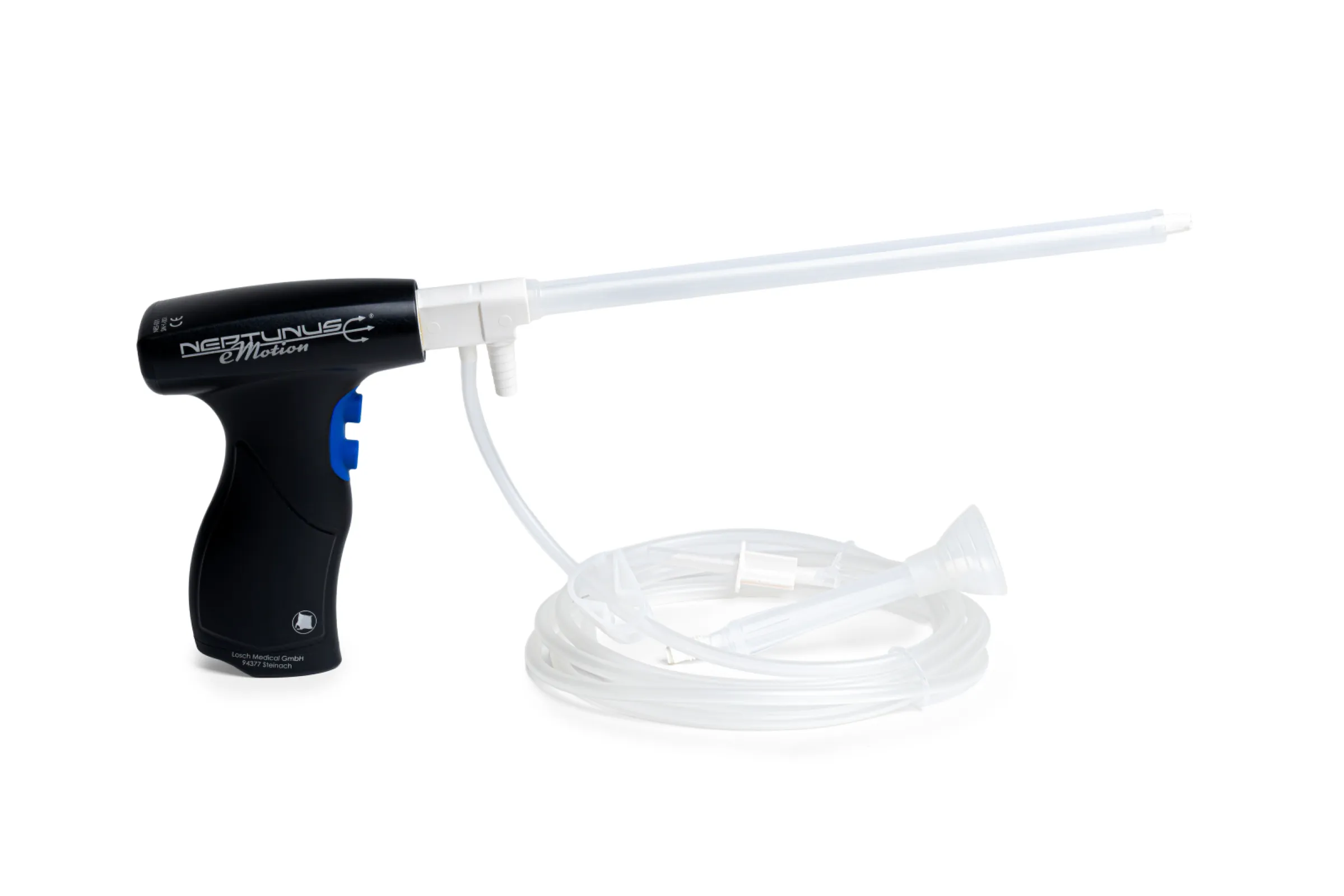 NEPTUNUS eMotion with long, flexible attachment: ideal for hard-to-reach anatomical areas