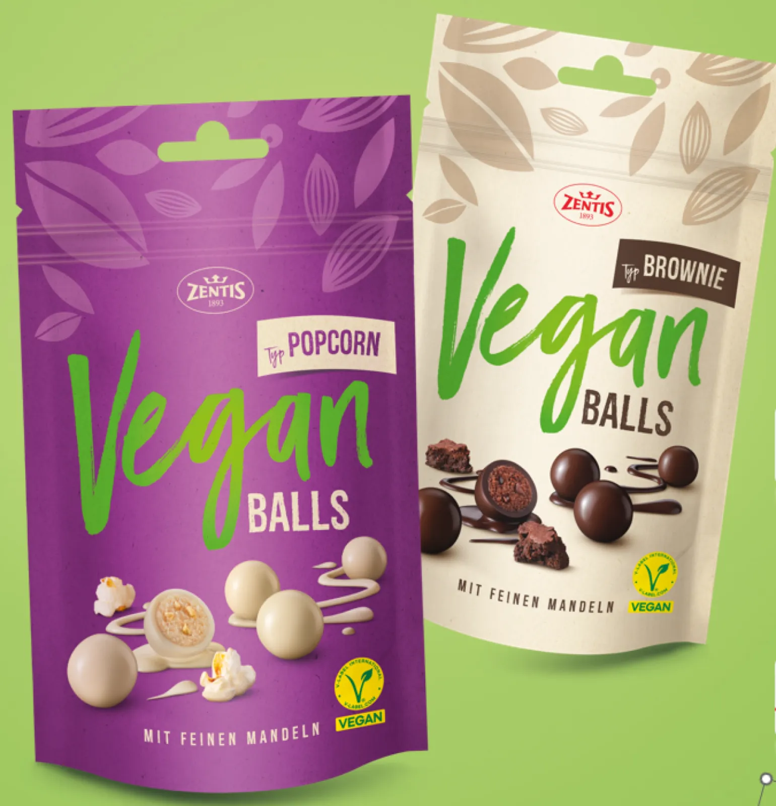 Vegan Balls  Popcorn or Brownie
