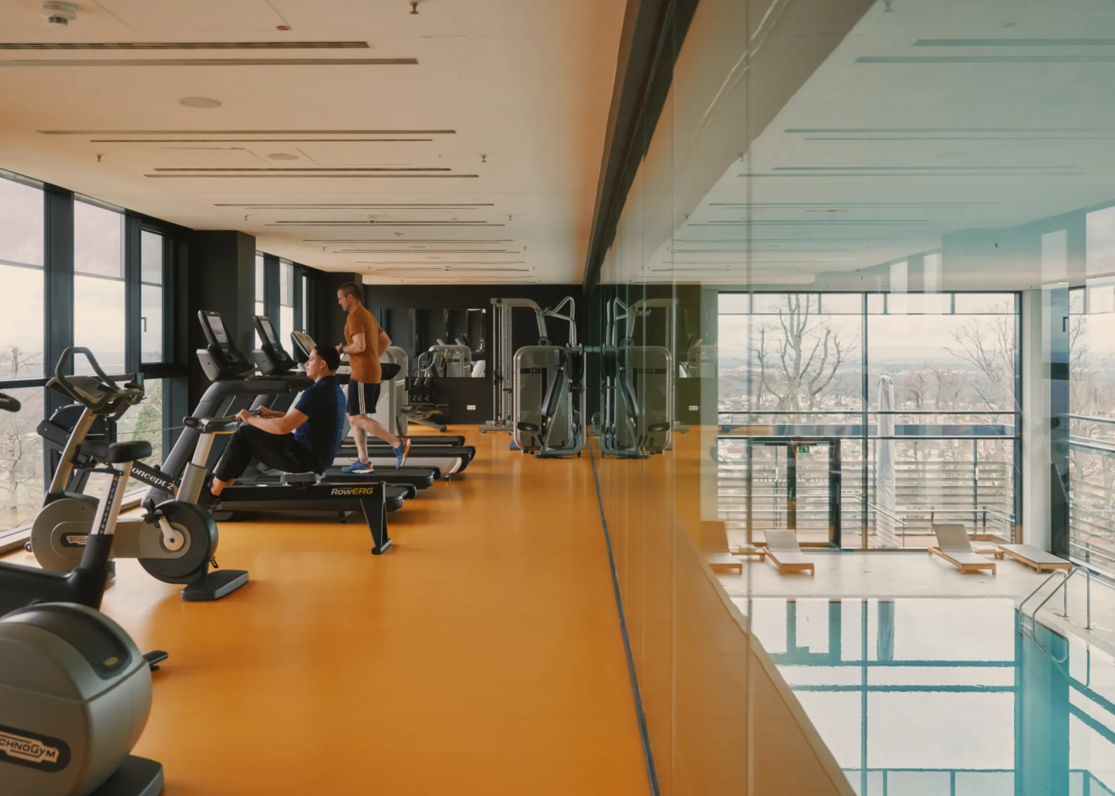 Recreation area with gym, pool and sauna