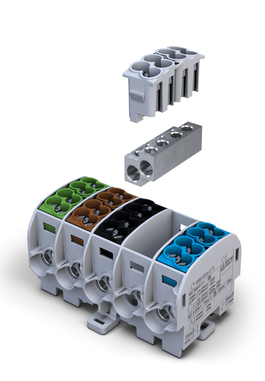 Exploded View Main Line Branch Terminal HLAK 5-pole