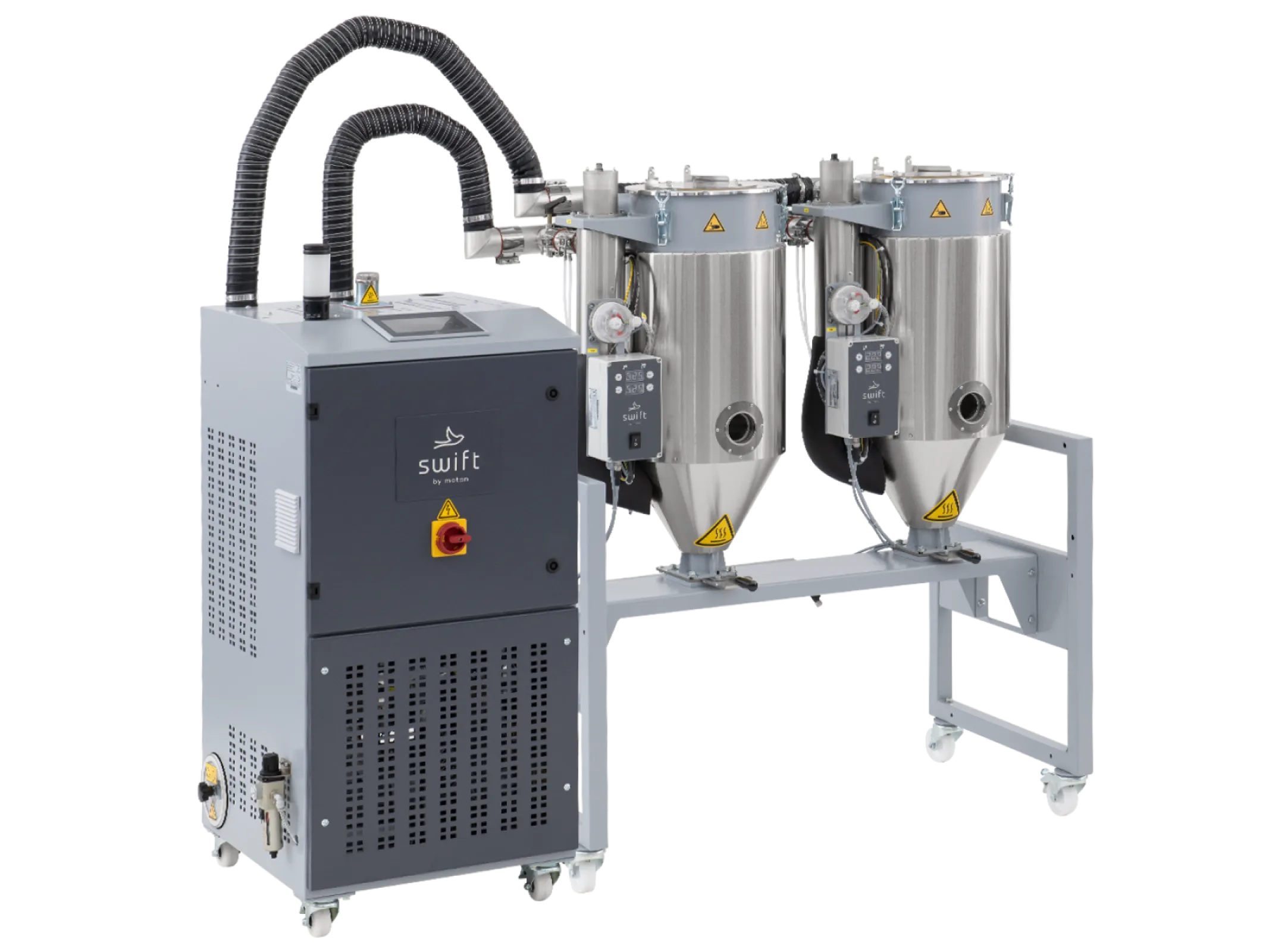sDRY 40/80 - The small dryer series includes several models with drying capacities of 40 and 80 m³/h and drying bins ranging from 15 to 250 litres. All models can be configured or extended to meet growing and changing requirements. sDRY 40/80 - The small dryer series includes several models with drying capacities of 40 and 80 m³/h and drying bins ranging from 15 to 250 litres. All models can be configured or extended to meet growing and changing requirements.