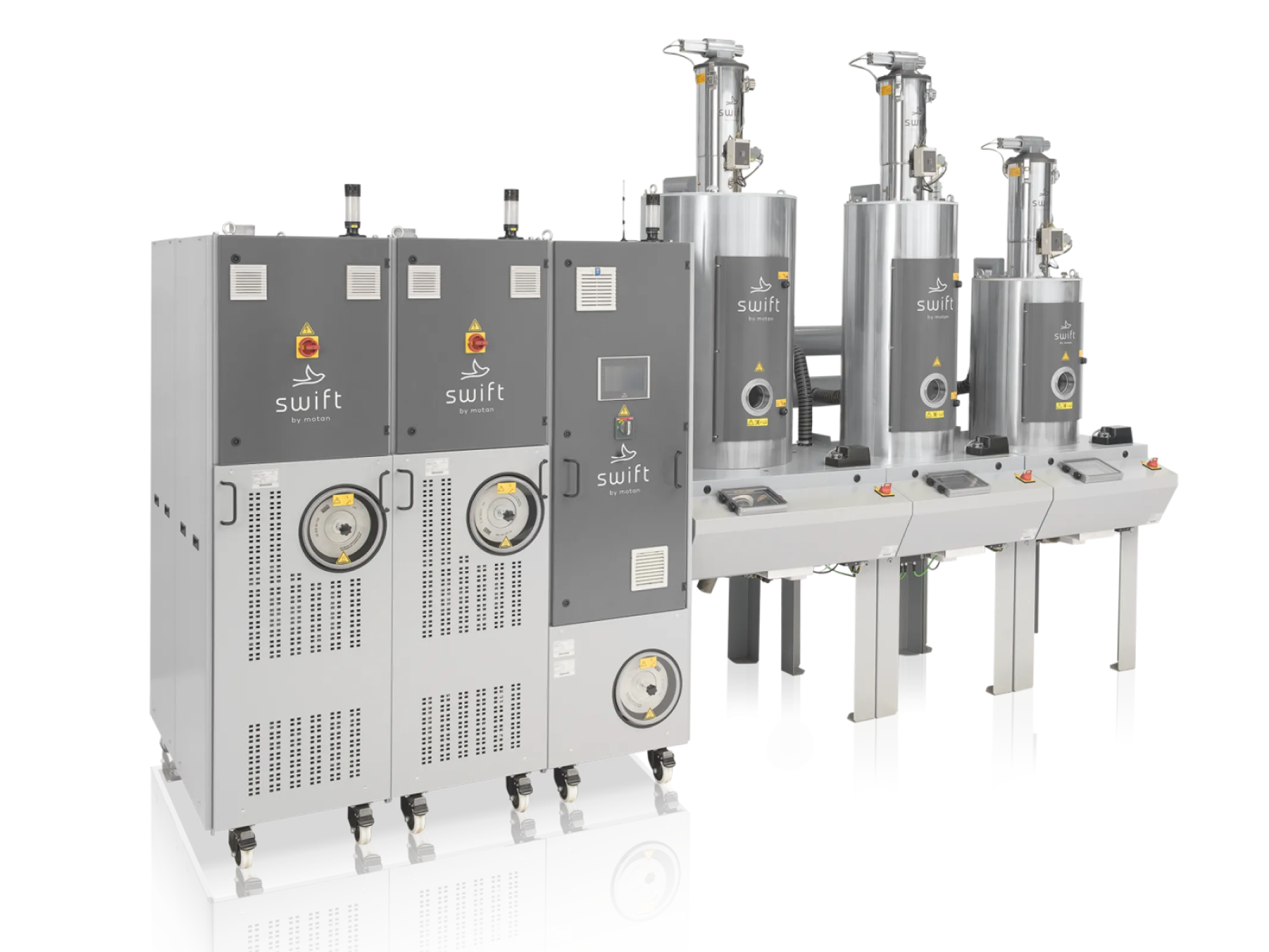 sDRY MM / MD - The sDRY MM / MD dryer series offers a fully modular drying management system. The system consists of one sDRY MM main module and can be flexibly combined with up to twelve sDRY MD drying modules.