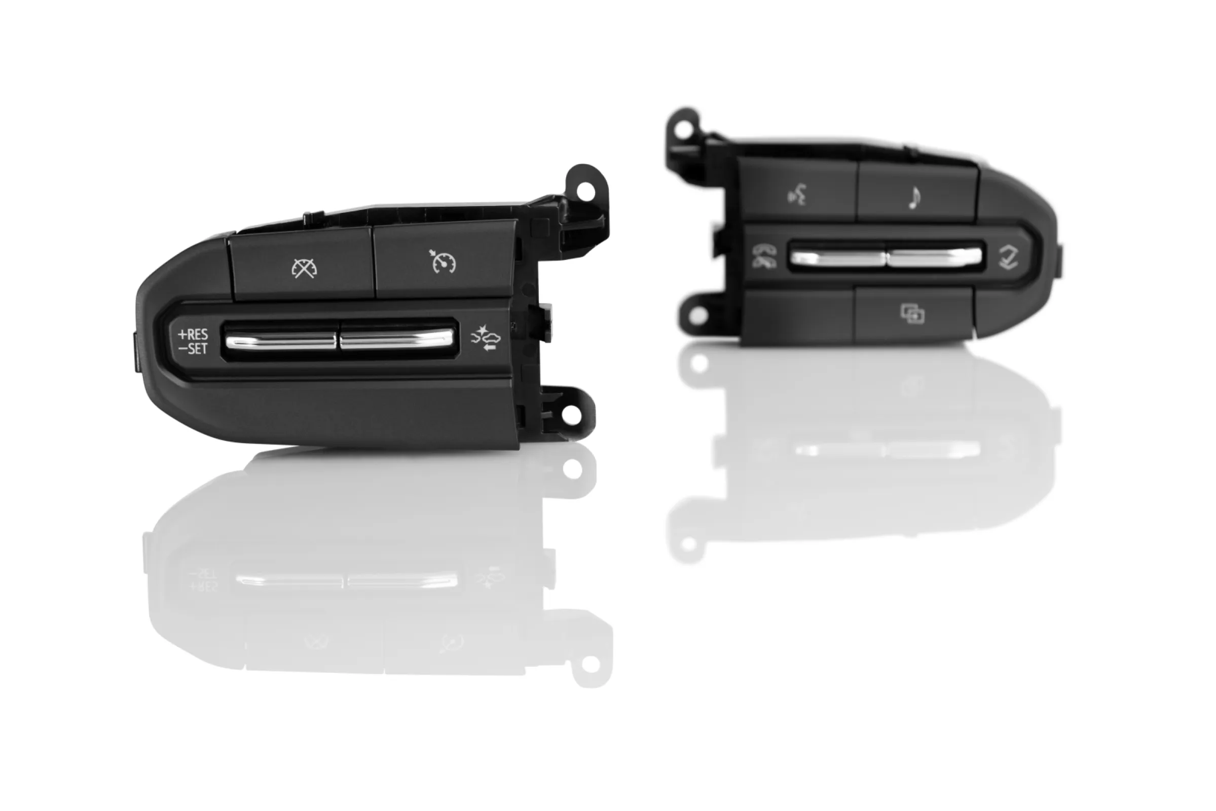 Steering Wheel Switch: injection molding, spray painting, laser etching