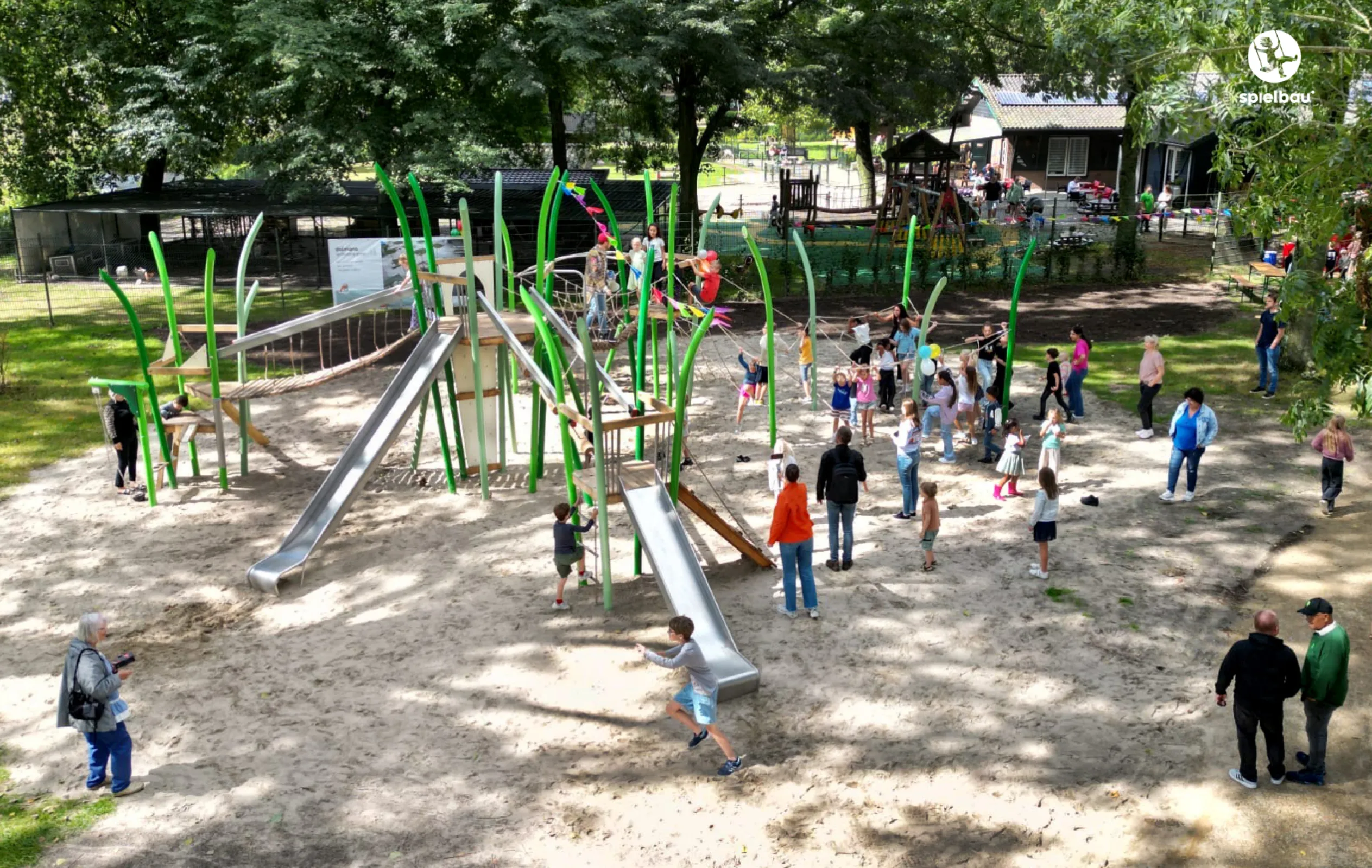 Grass themed playground in the Netherlands