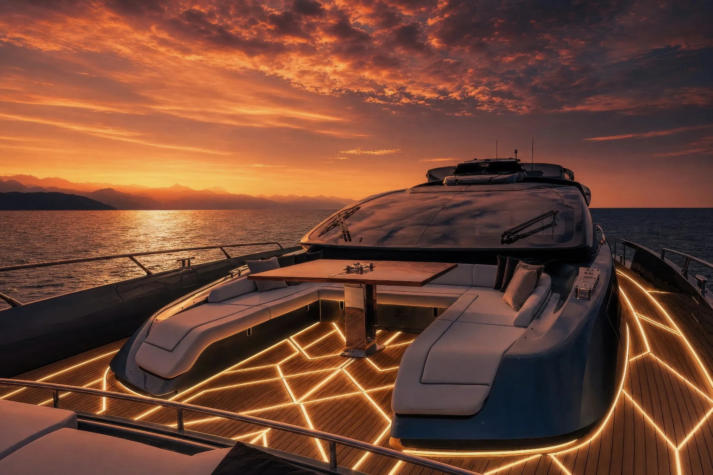 Vision of DEXLIT on a yacht