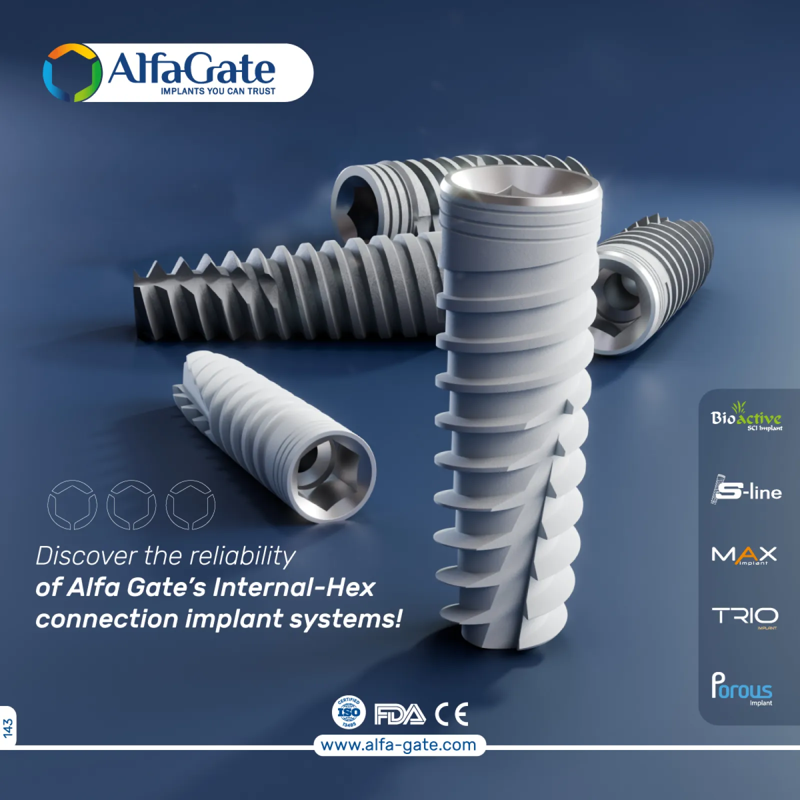 Alfa Gate Internal Hex Implants