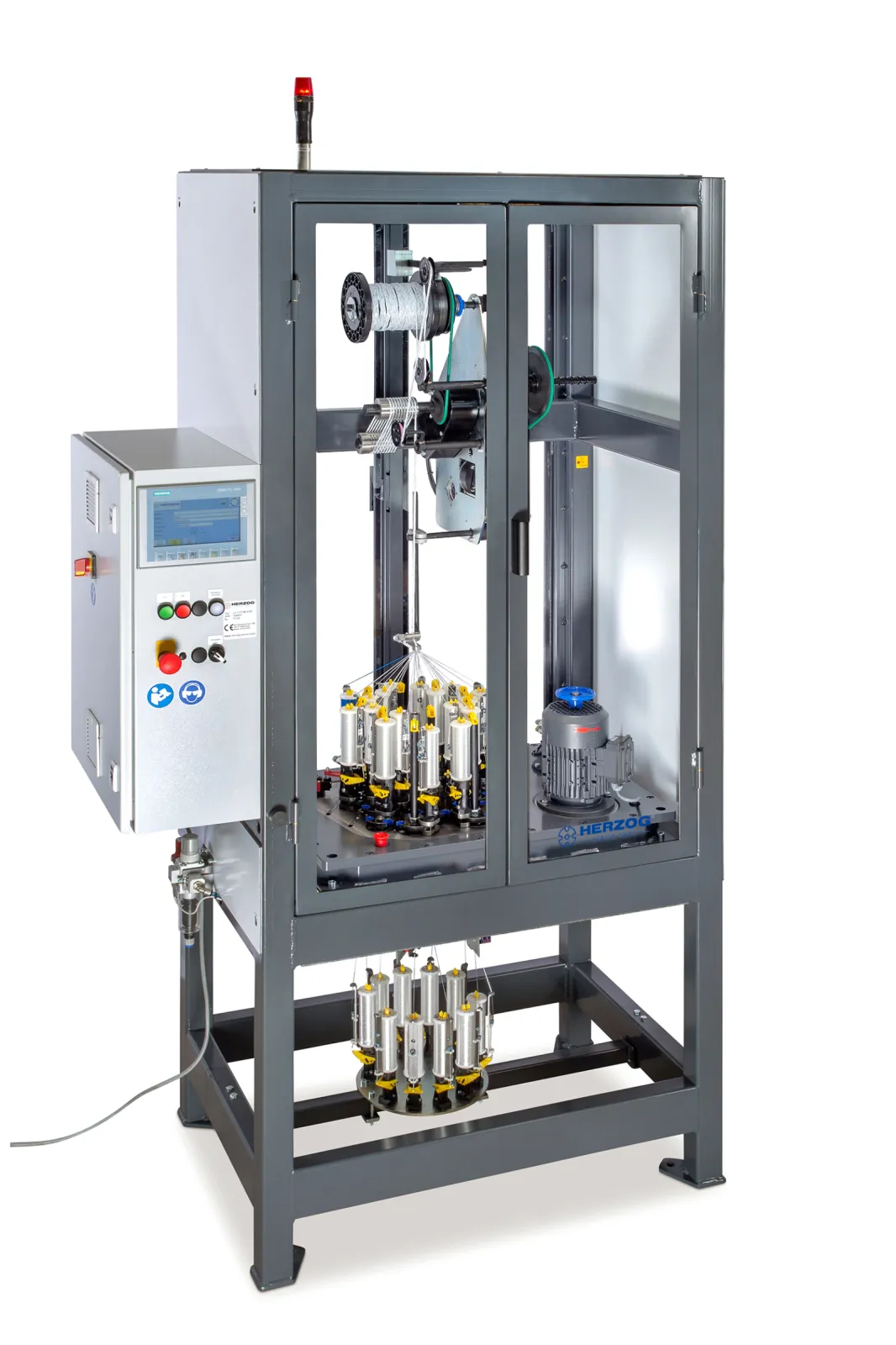 Flat to Round braiding machine