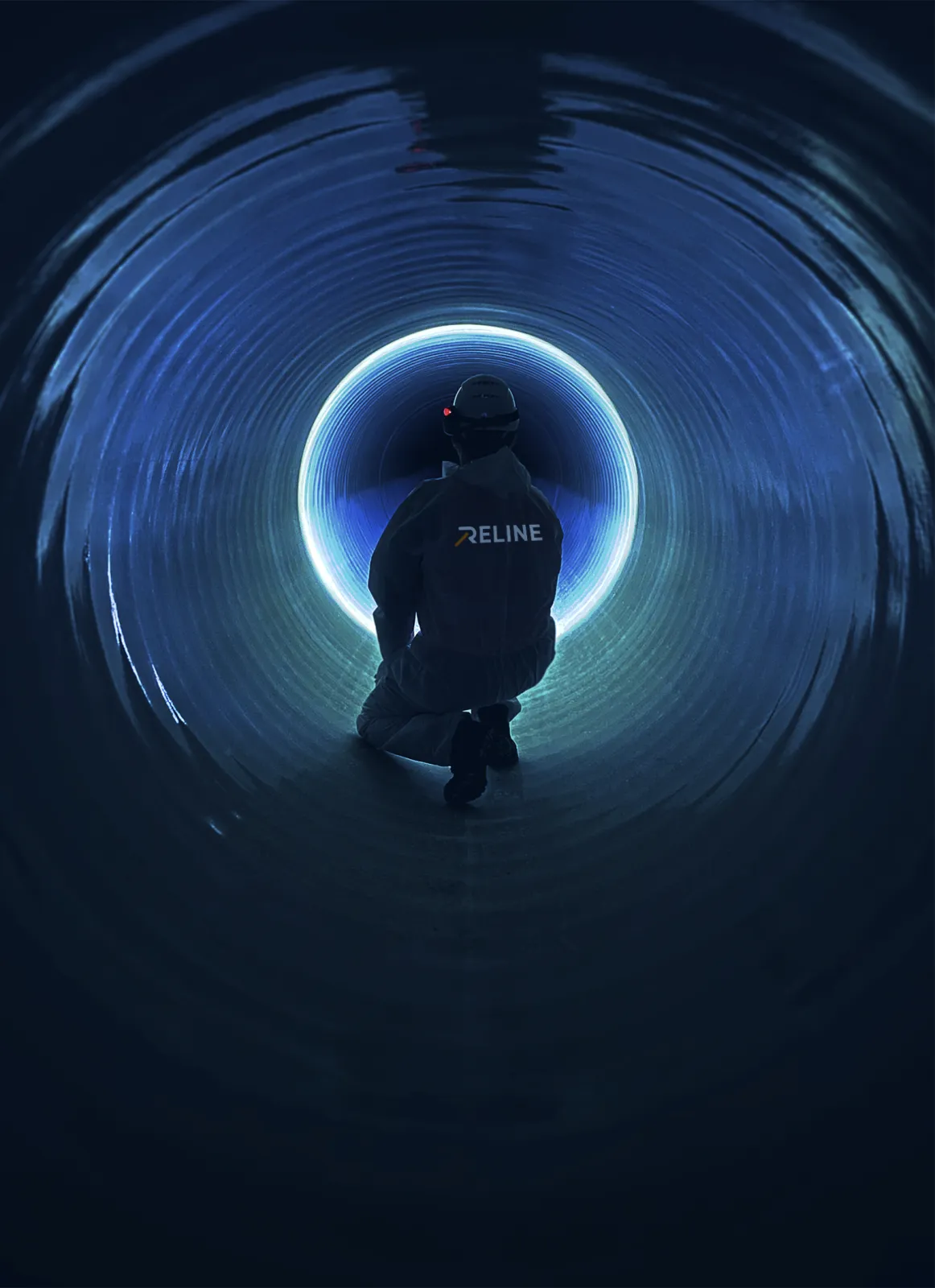 Man in the pipe