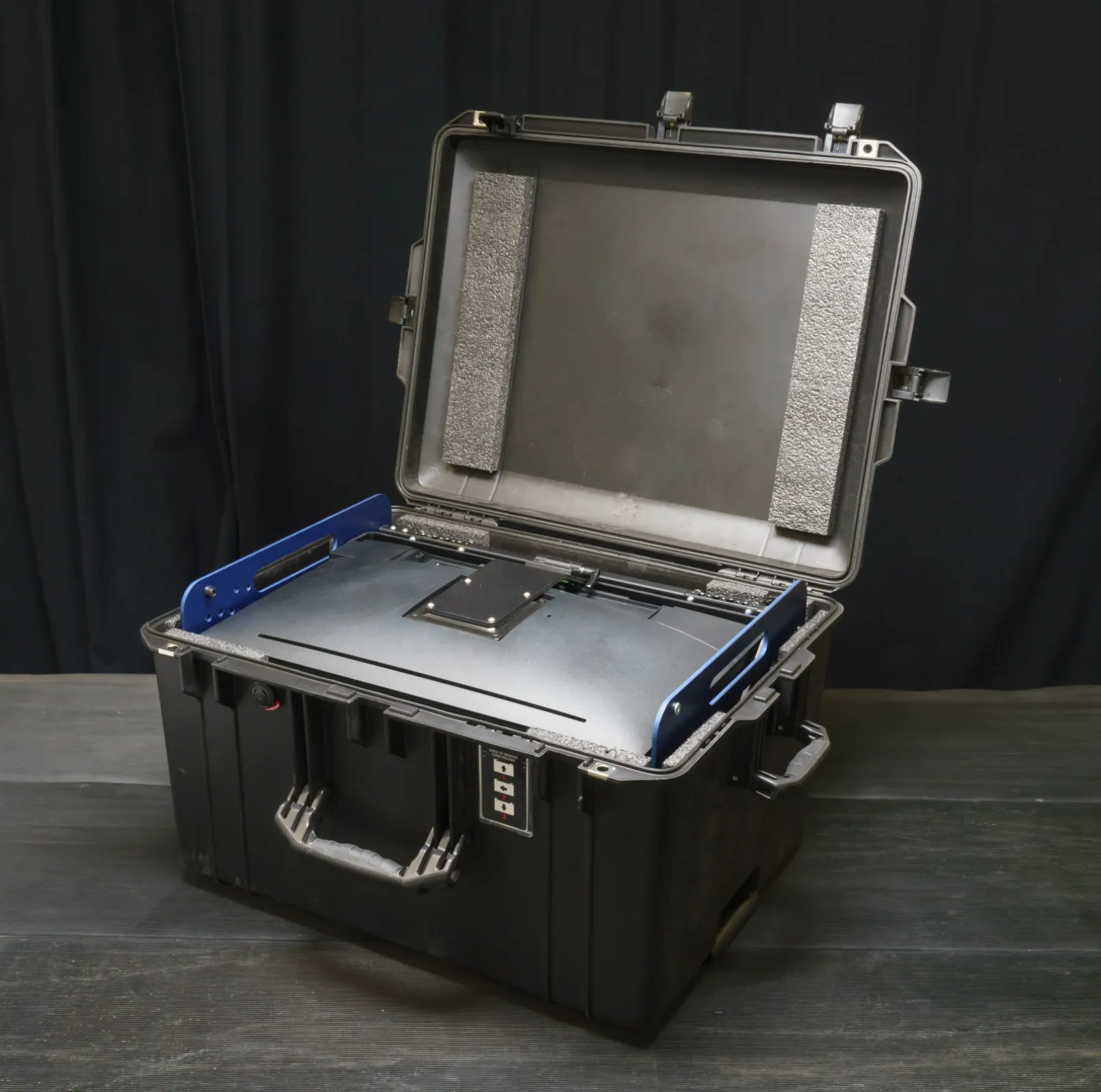 streamioONE mobile fly rack - fits perfectly in a Pelicase 1637