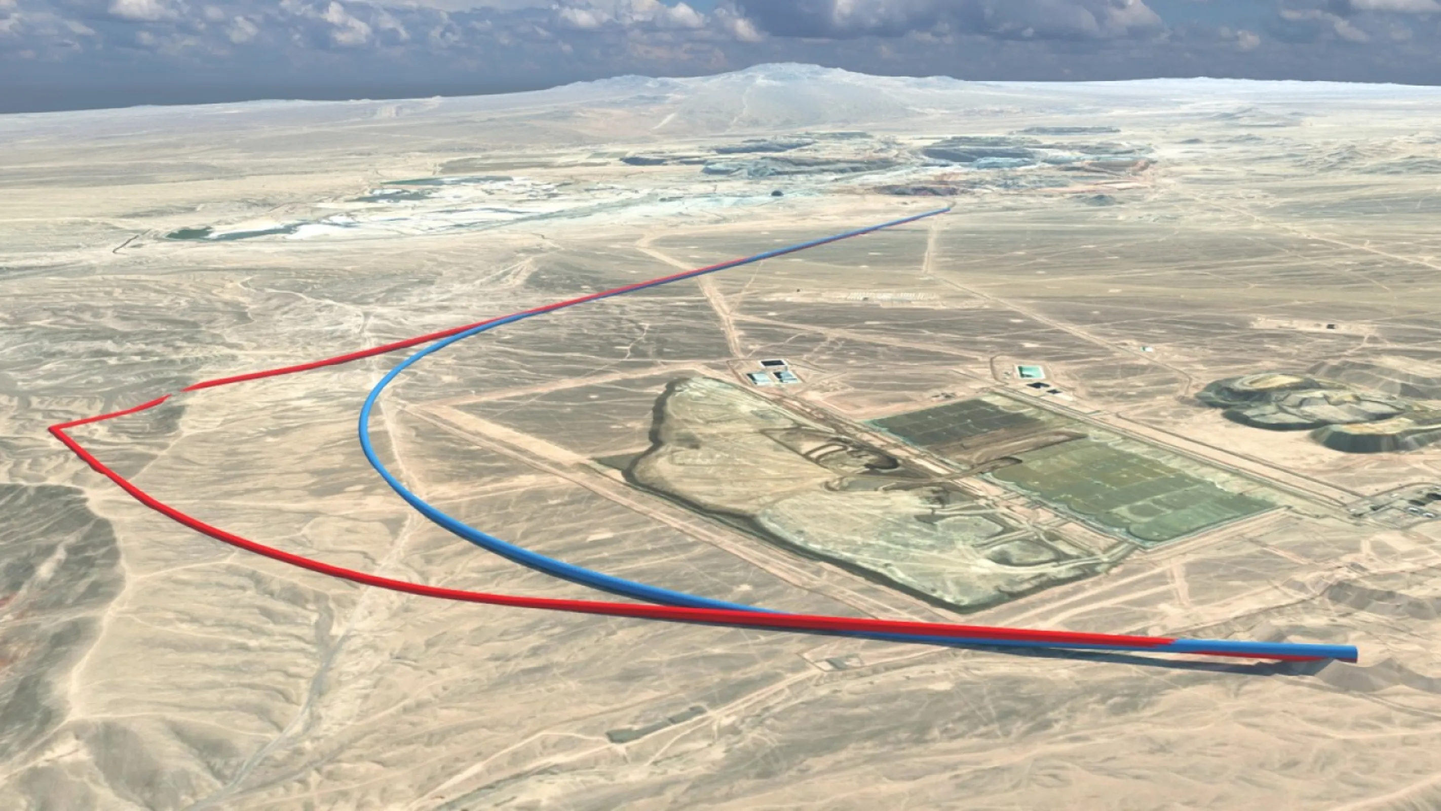 TrackBelt(Blue) Belt Conveyor(Red)