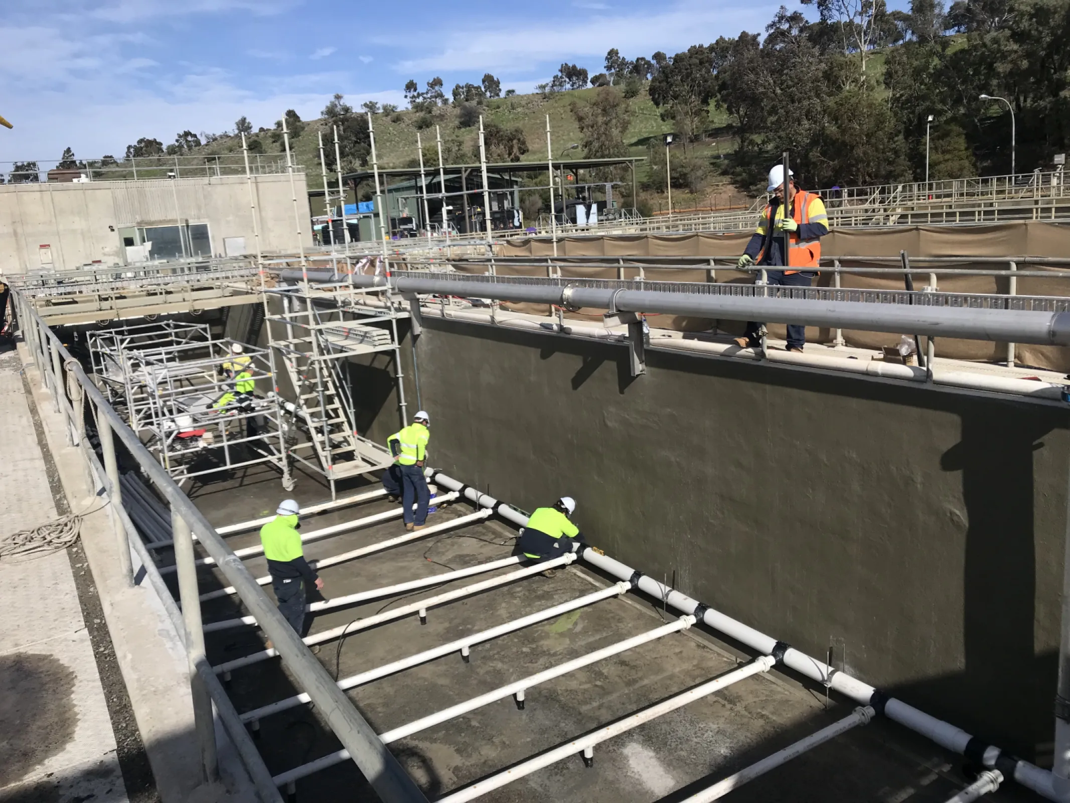 Sunbury WWTP – Wastewater Treatment Plant - Waterproofing with VELOSIT WP 120